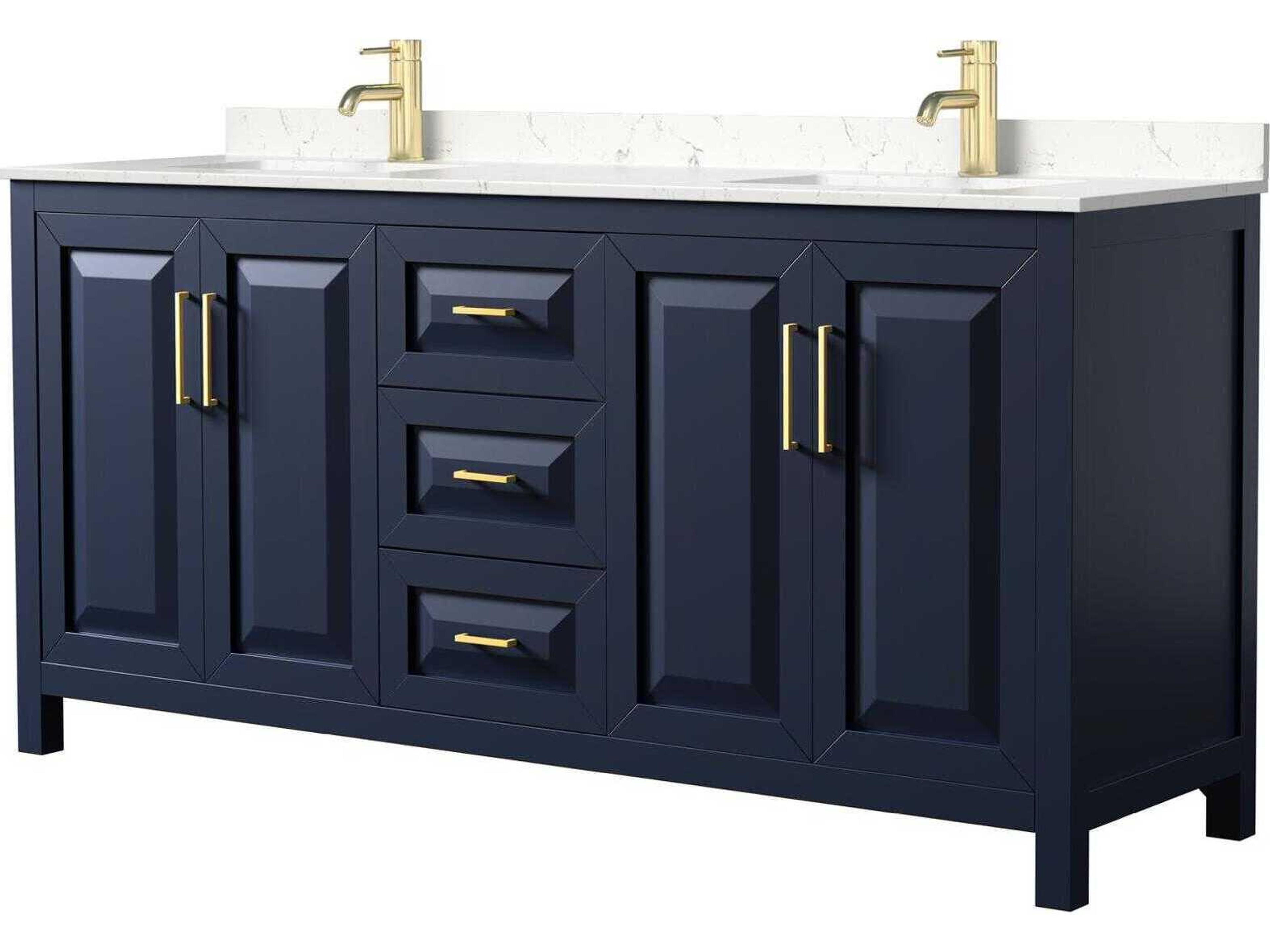 Wyndham Collection Daria 72" Dark Blue Vanity