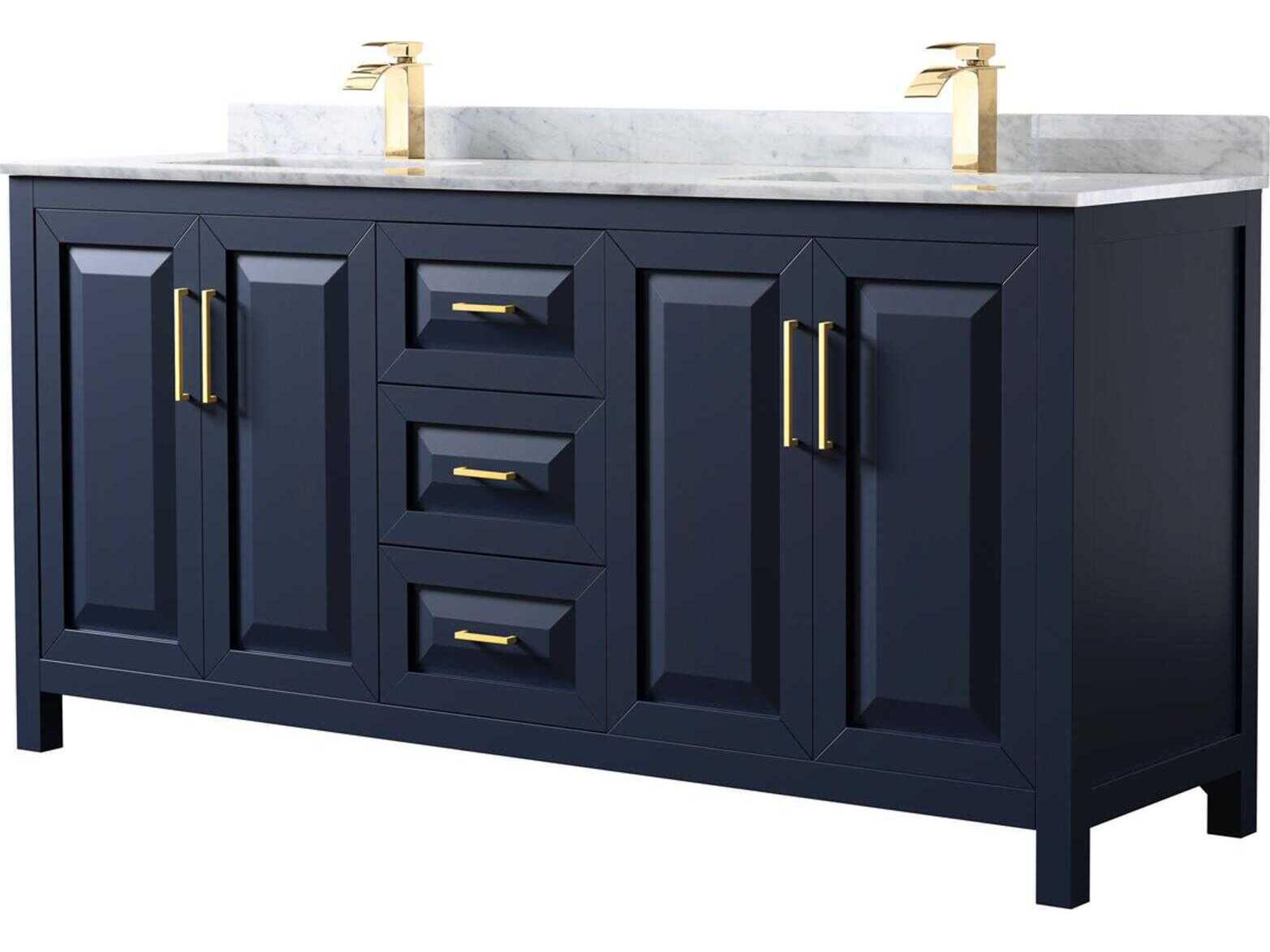 Wyndham Collection Daria 72" Dark Blue Vanity