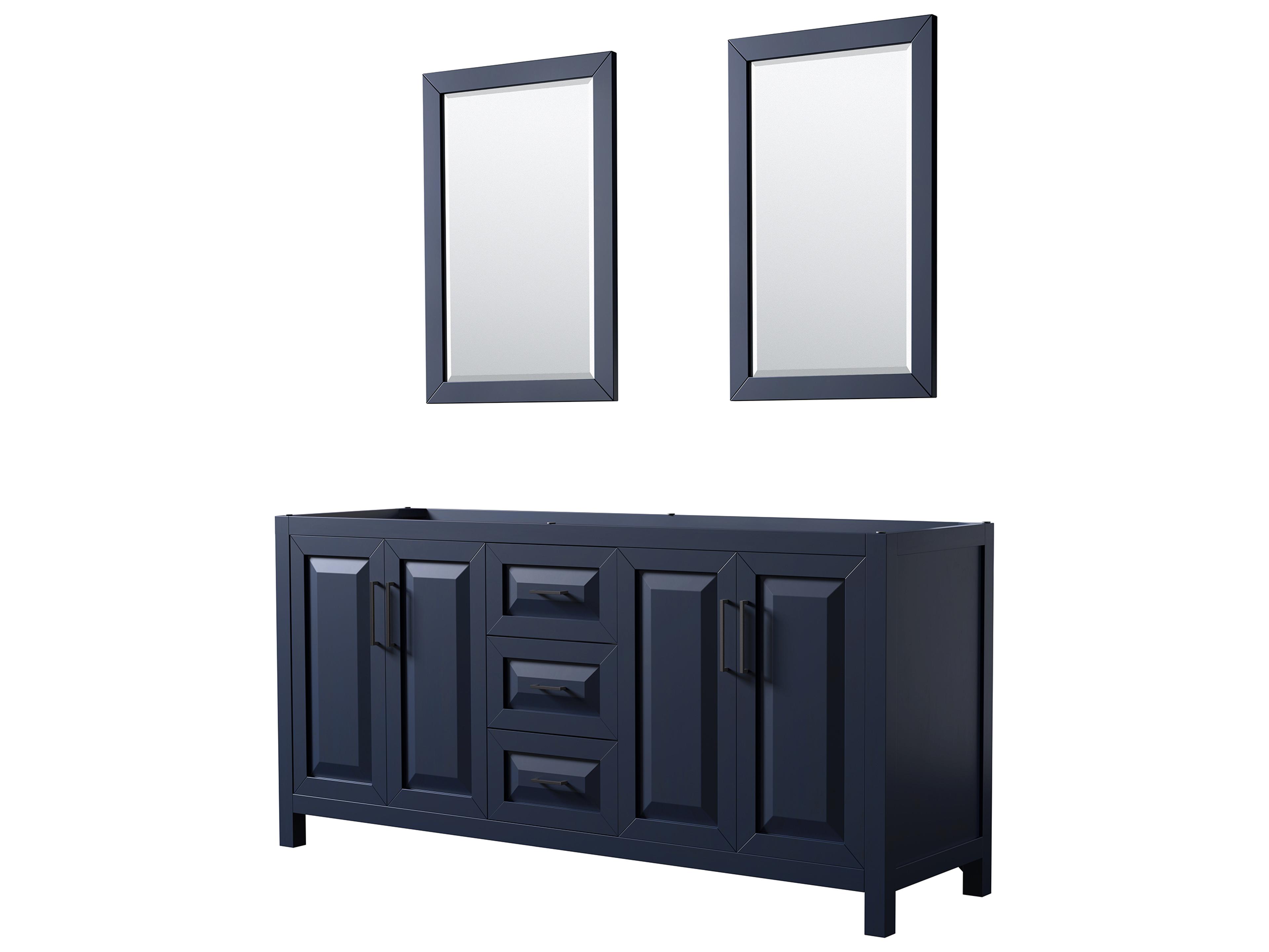 Daria 71" Dark Blue Vanity with 24" Mirror