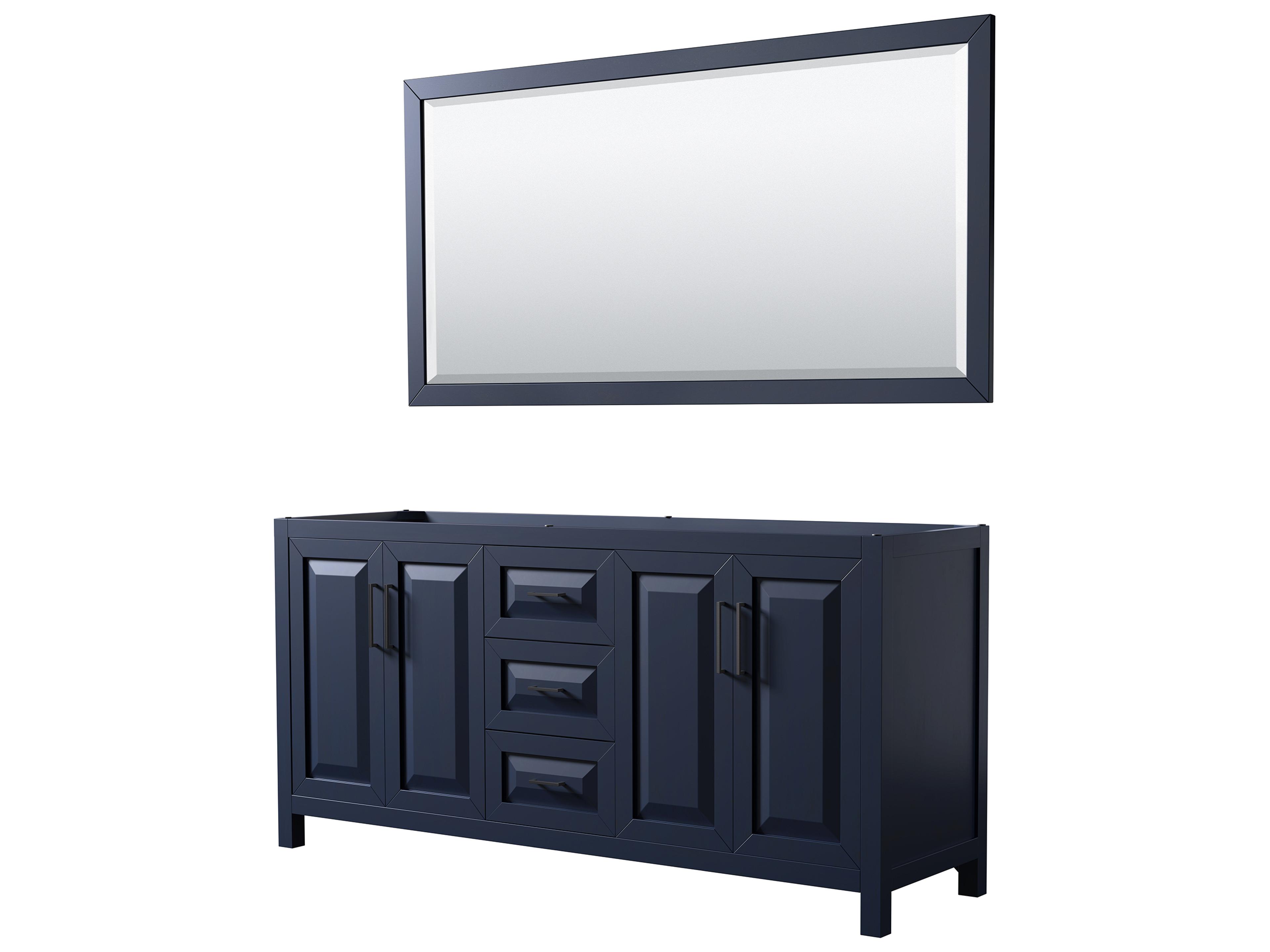 Daria 71" Dark Blue Vanity with 70" Mirror