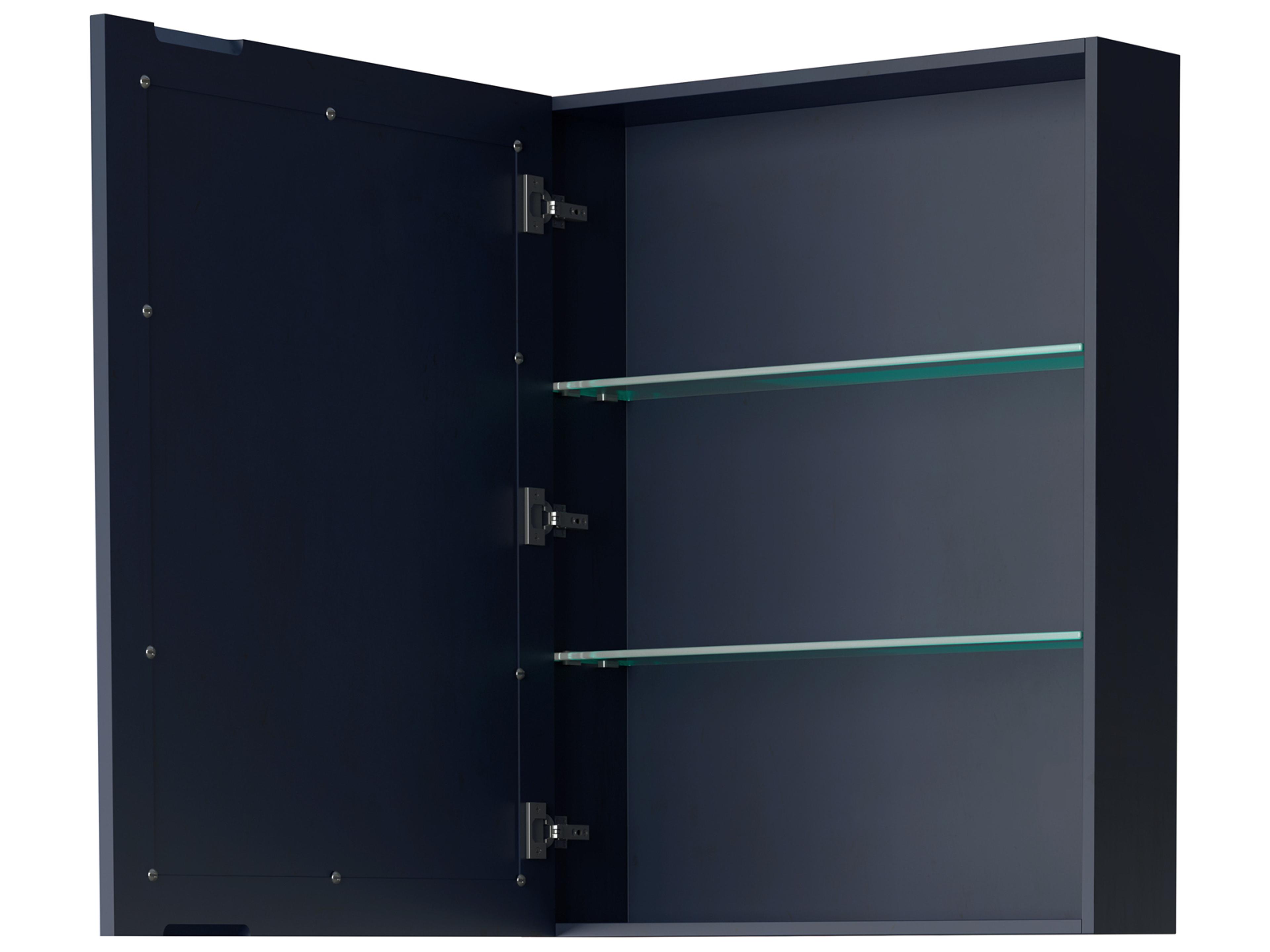 Wyndham Collection Daria 71" Dark Blue Vanity with Medicine Cabinet