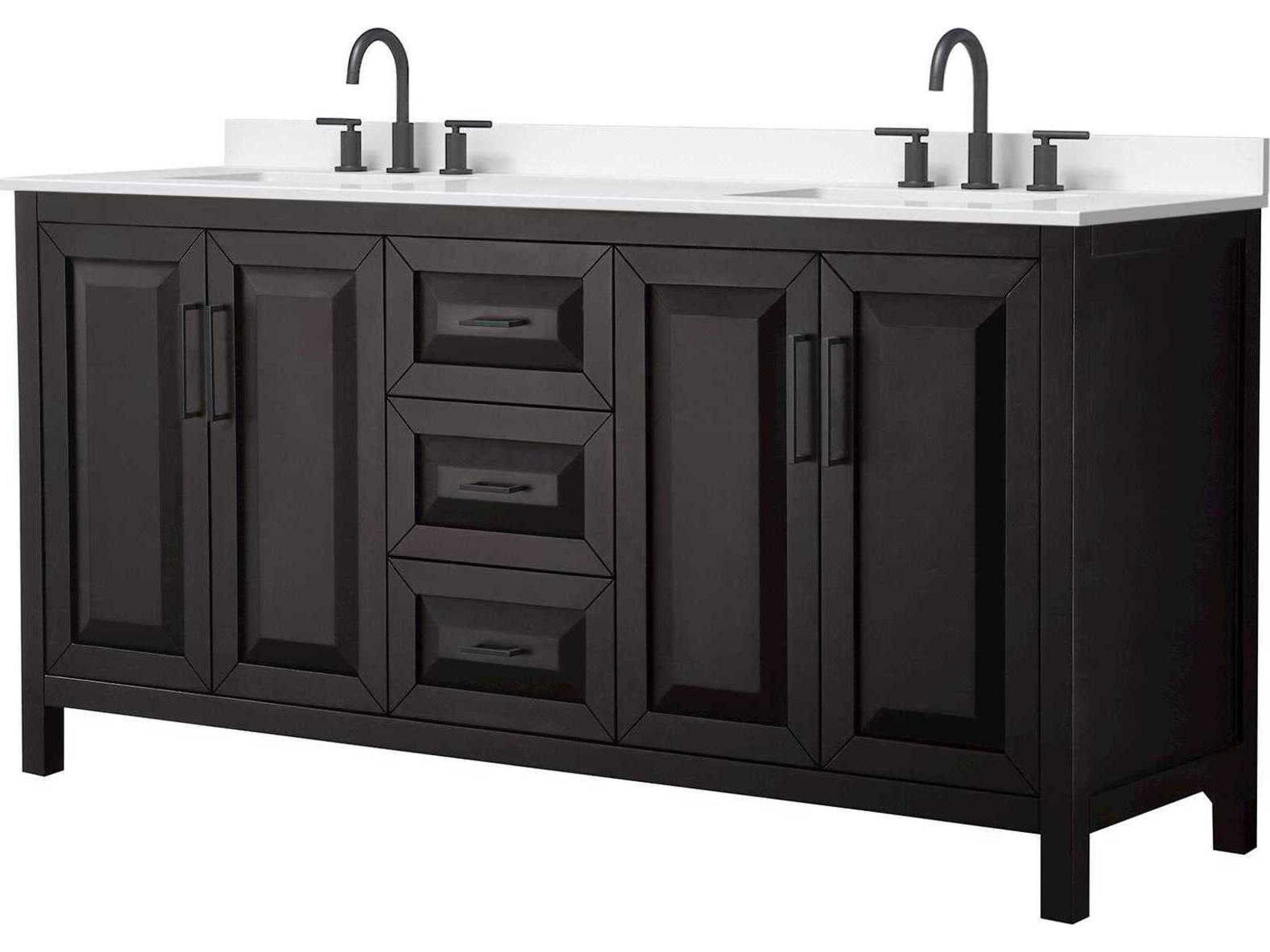 Wyndham Collection Daria 72" Dark Espresso Vanity