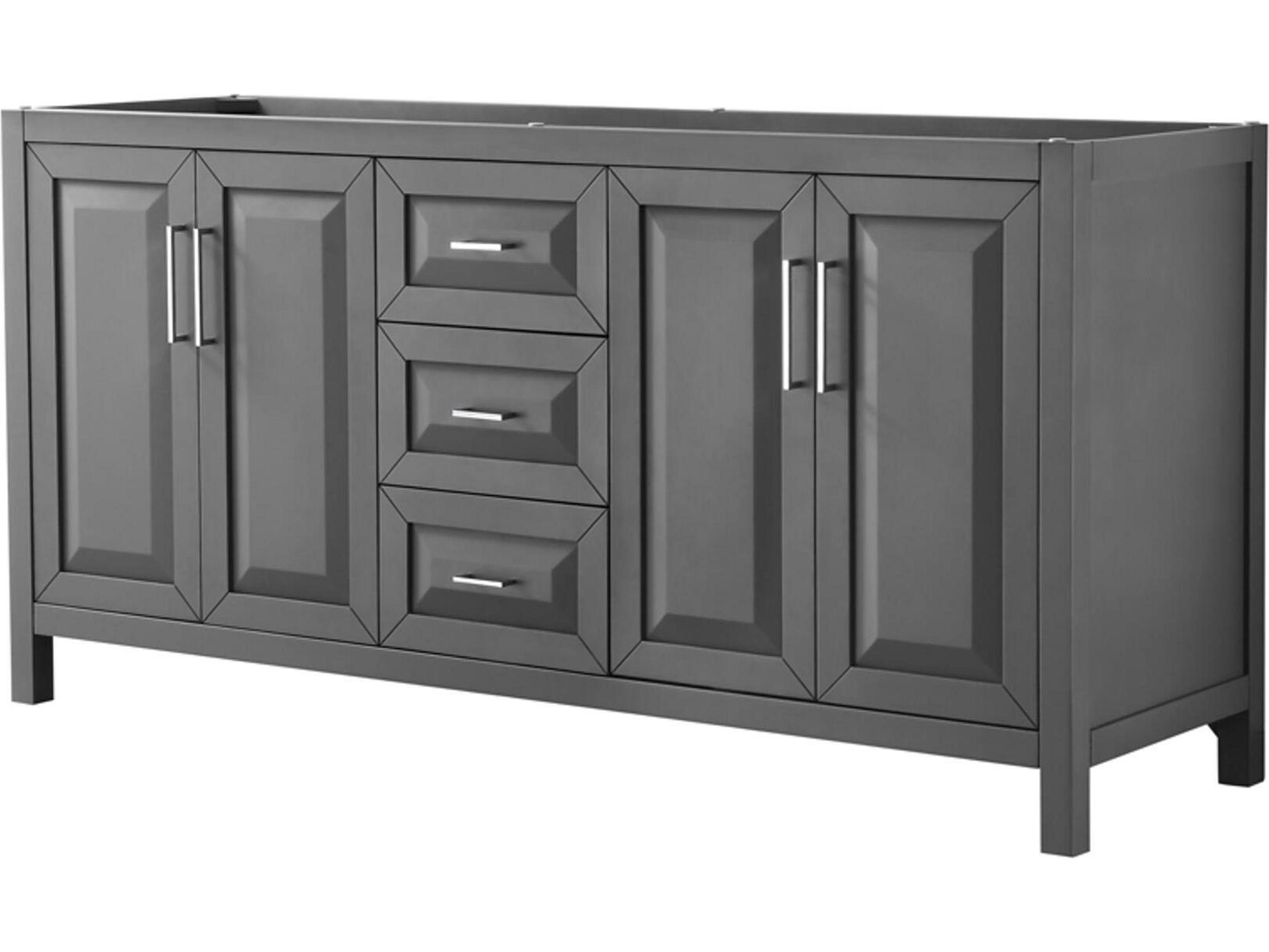 Wyndham Collection Daria 71" Dark Gray Vanity