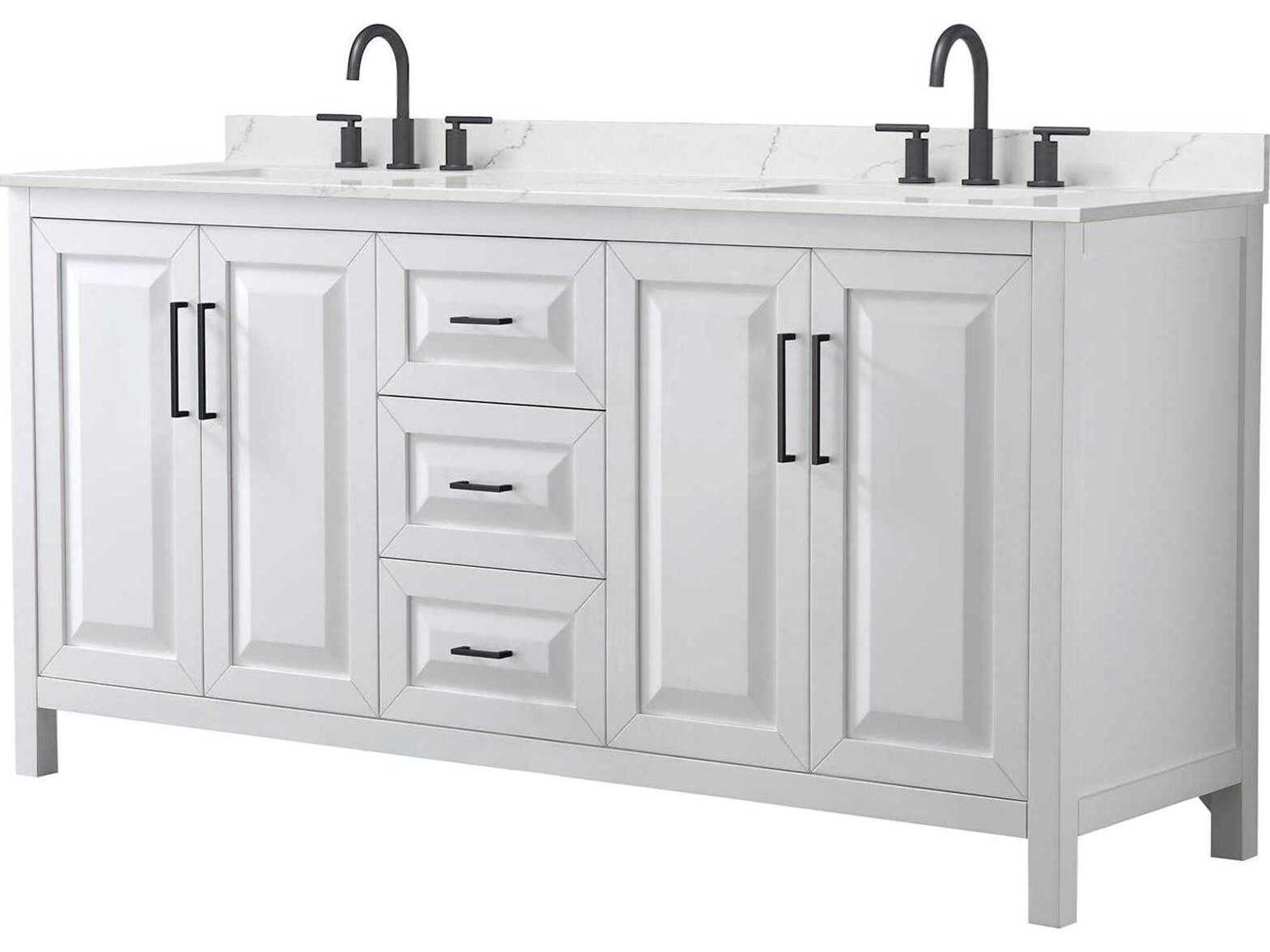 Wyndham Collection Daria 72" White Vanity