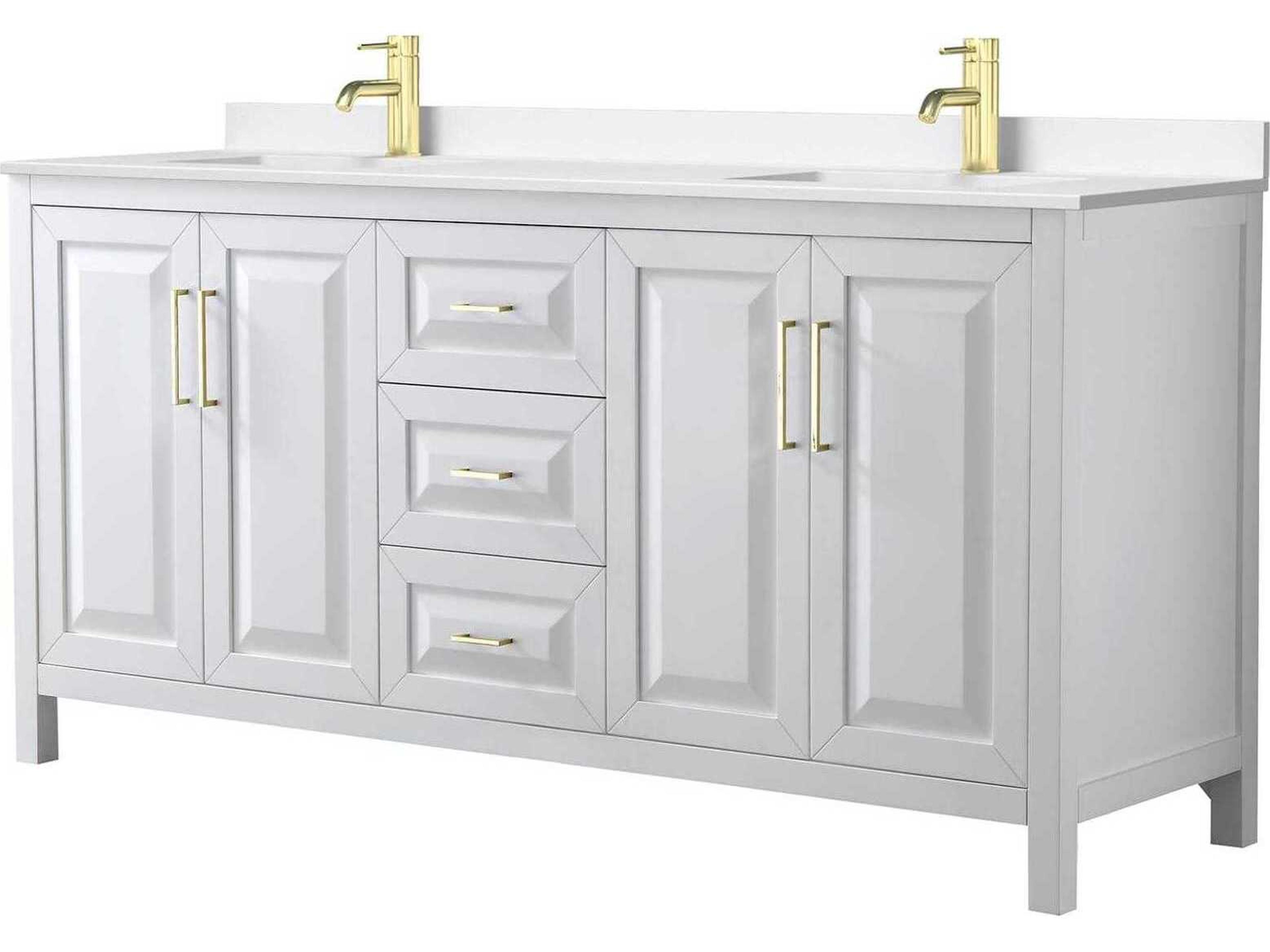 Wyndham Collection Daria 72" White Vanity