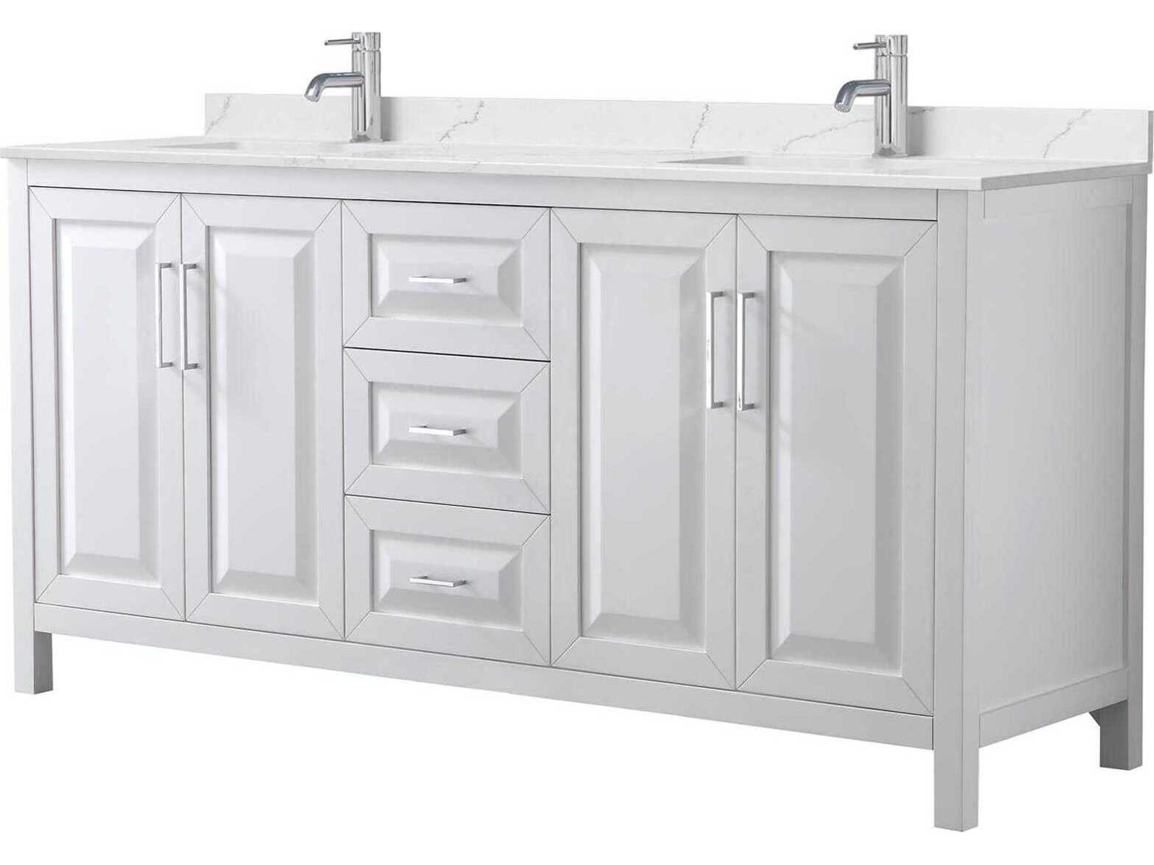 Wyndham Collection Daria 72" White Vanity