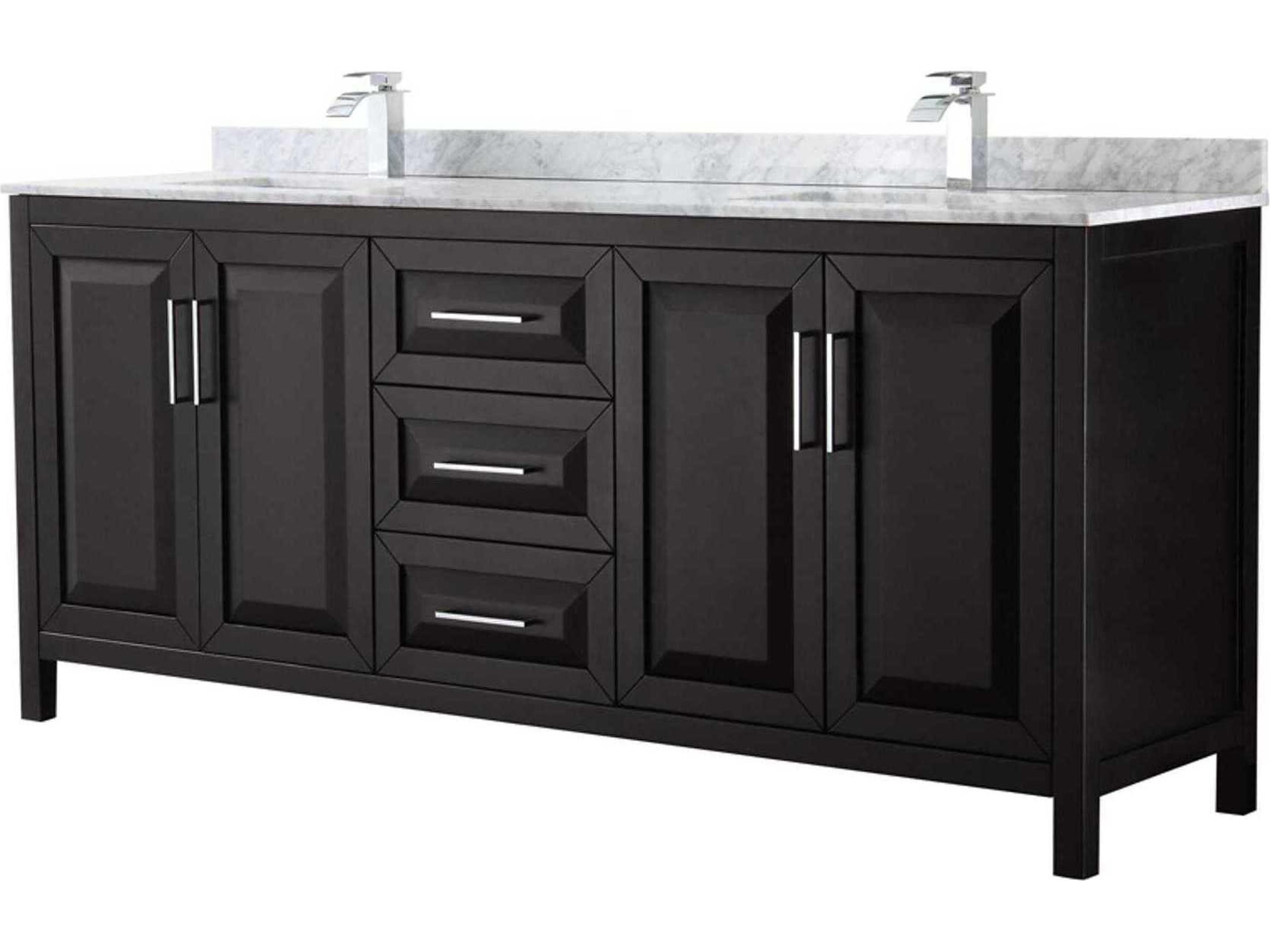 Wyndham Collection Daria 80" Dark Espresso Vanity