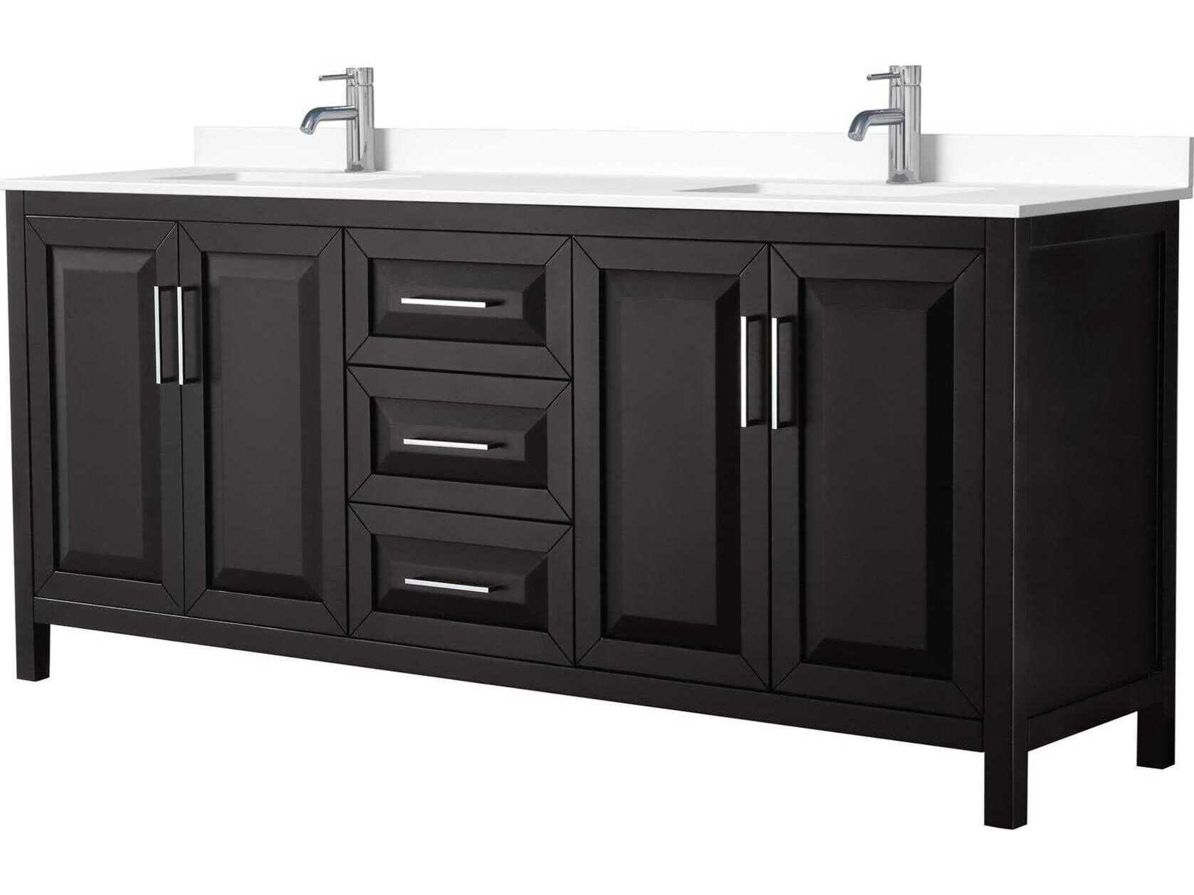Wyndham Collection Daria 80" Dark Espresso Vanity