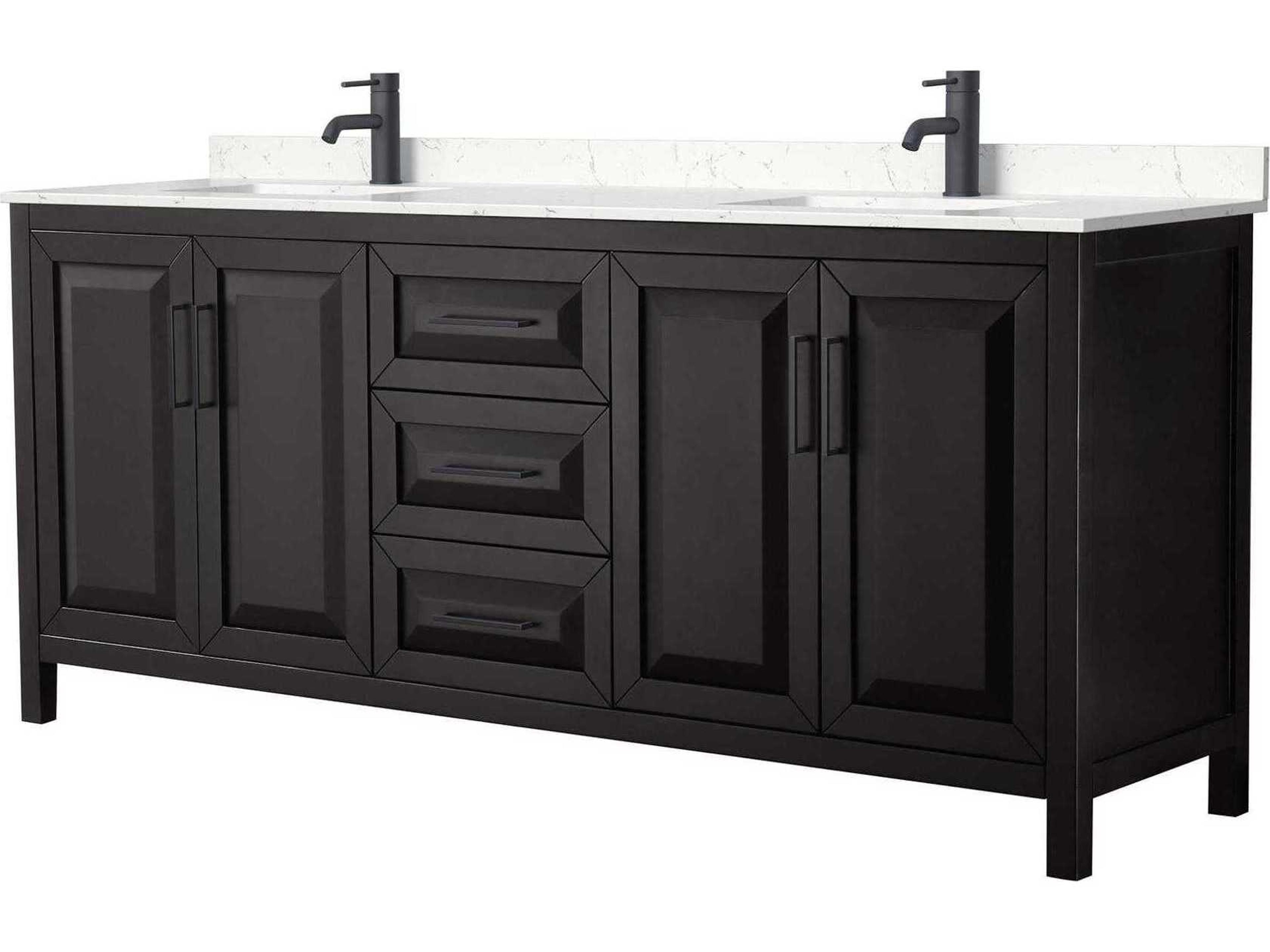 Wyndham Collection Daria 80" Dark Espresso Vanity