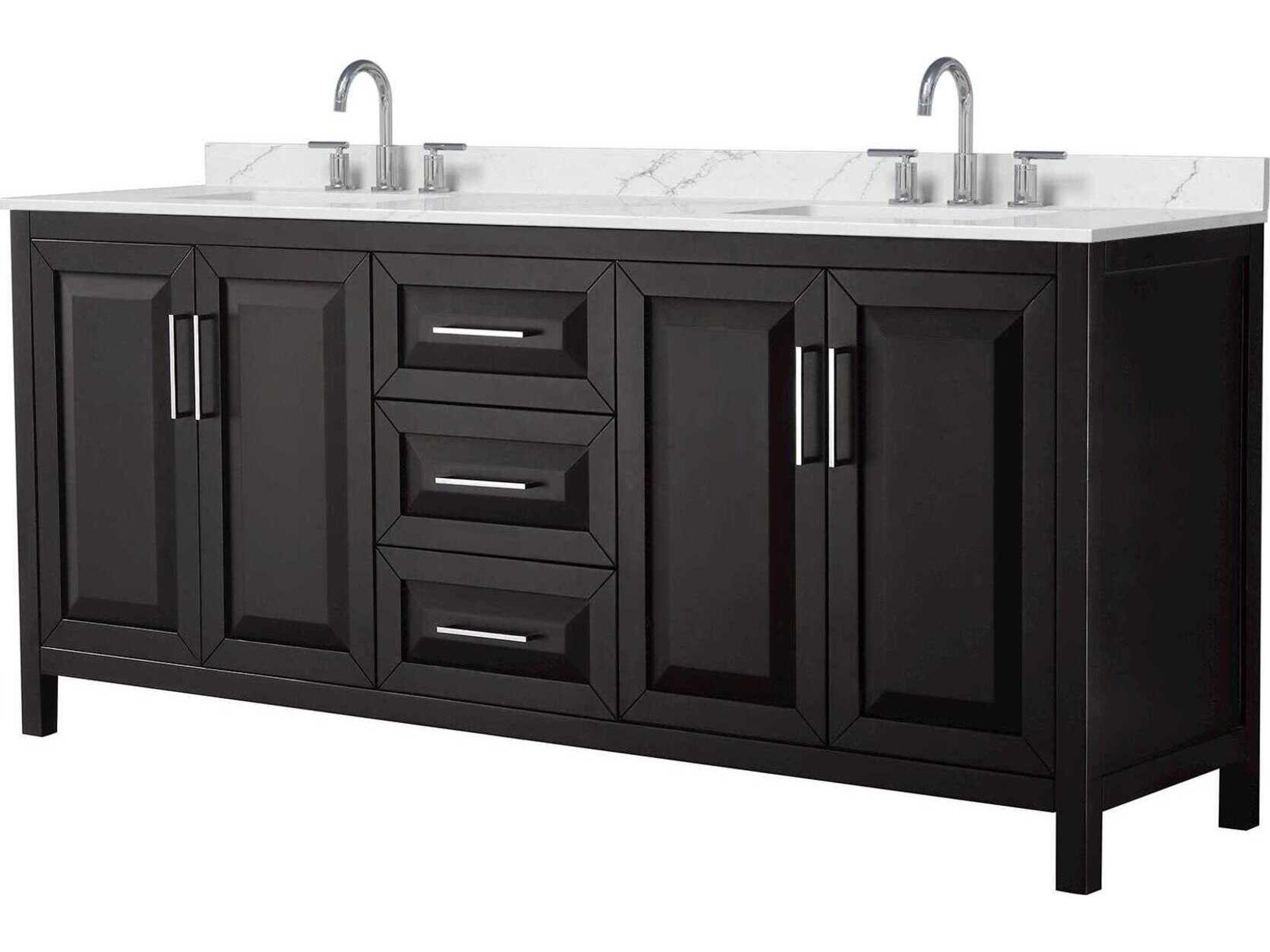 Wyndham Collection Daria 80" Dark Espresso Vanity