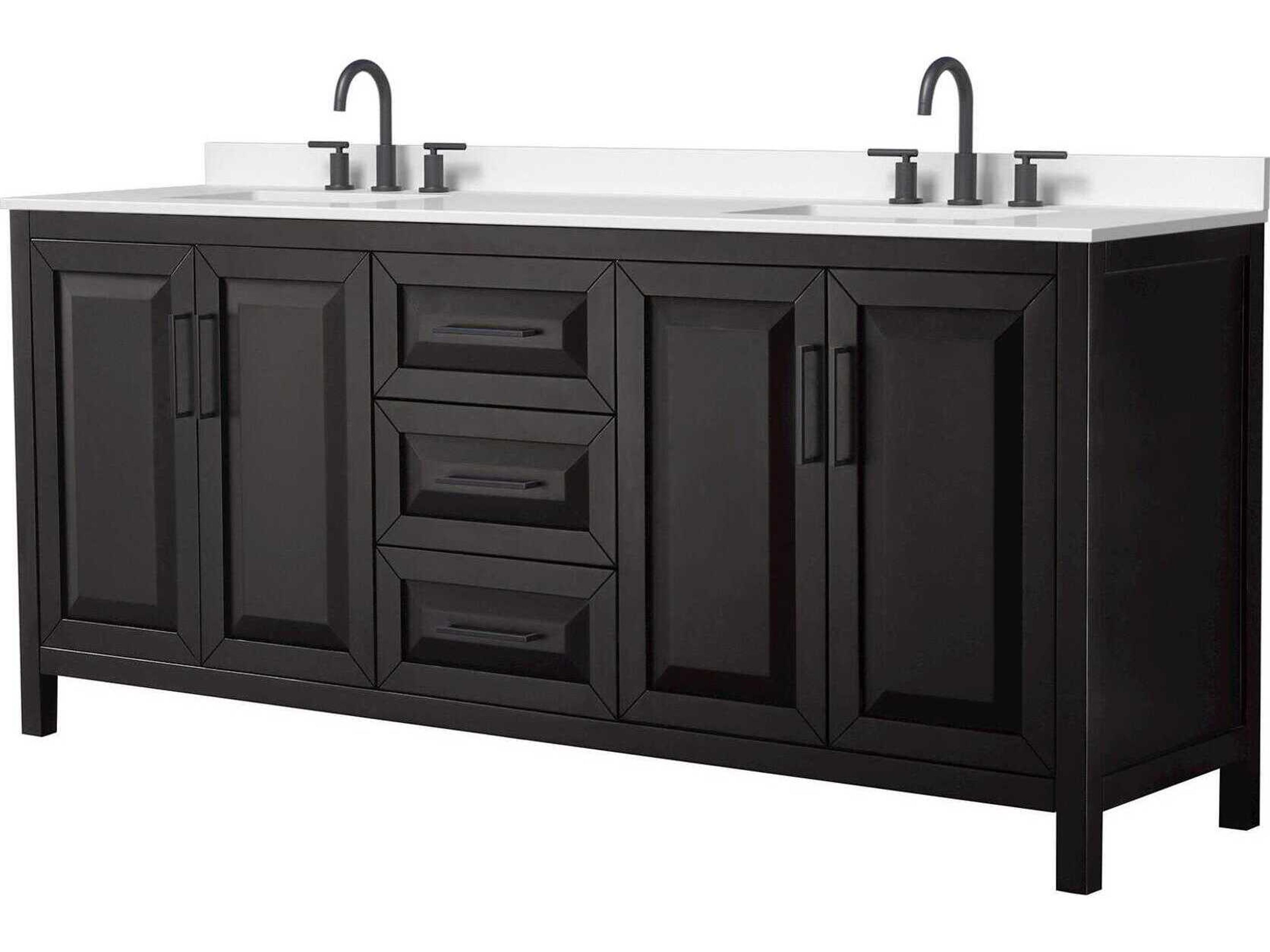 Wyndham Collection Daria 80" Dark Espresso Vanity
