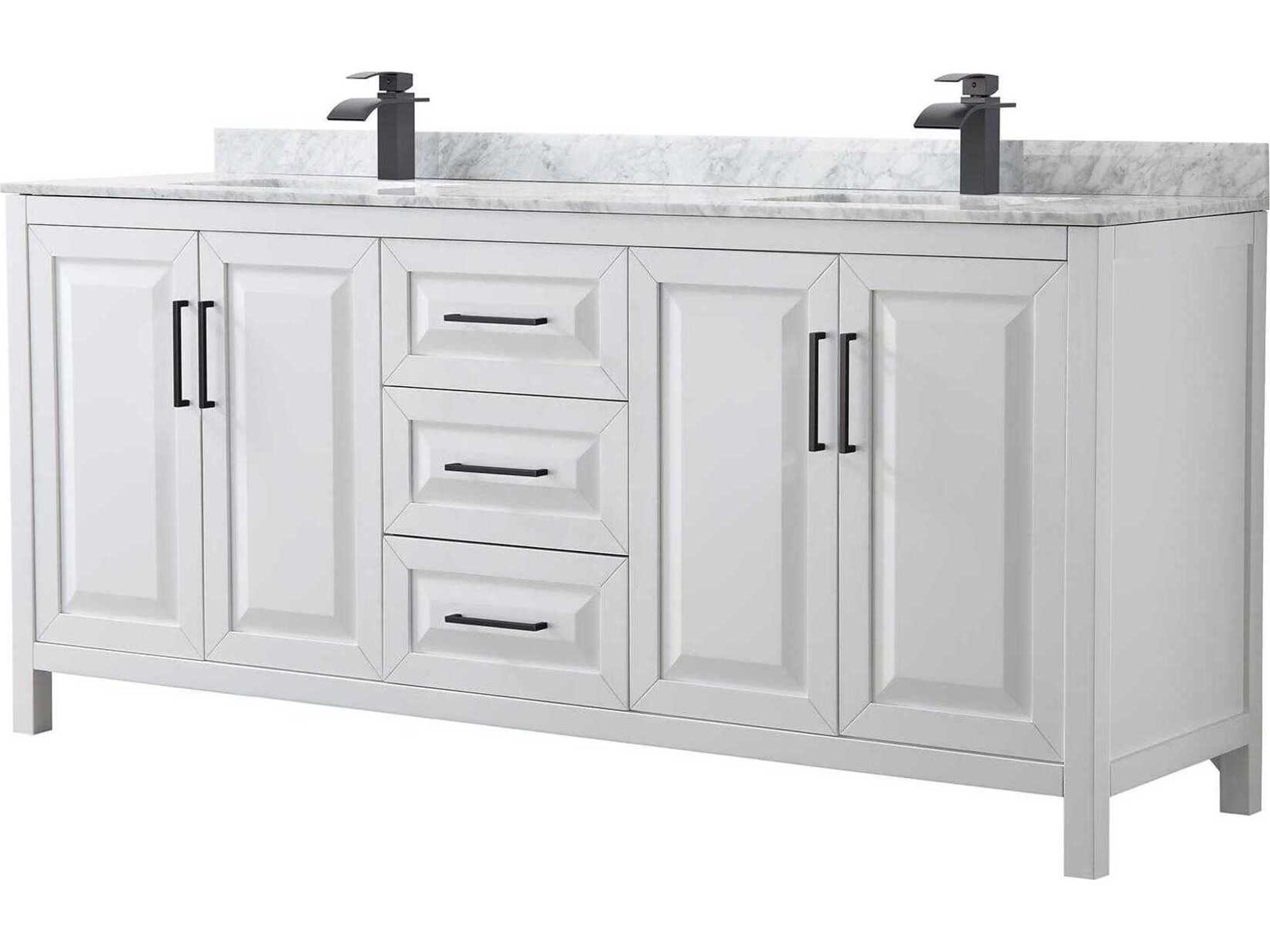 Wyndham Collection Daria 80" White Vanity