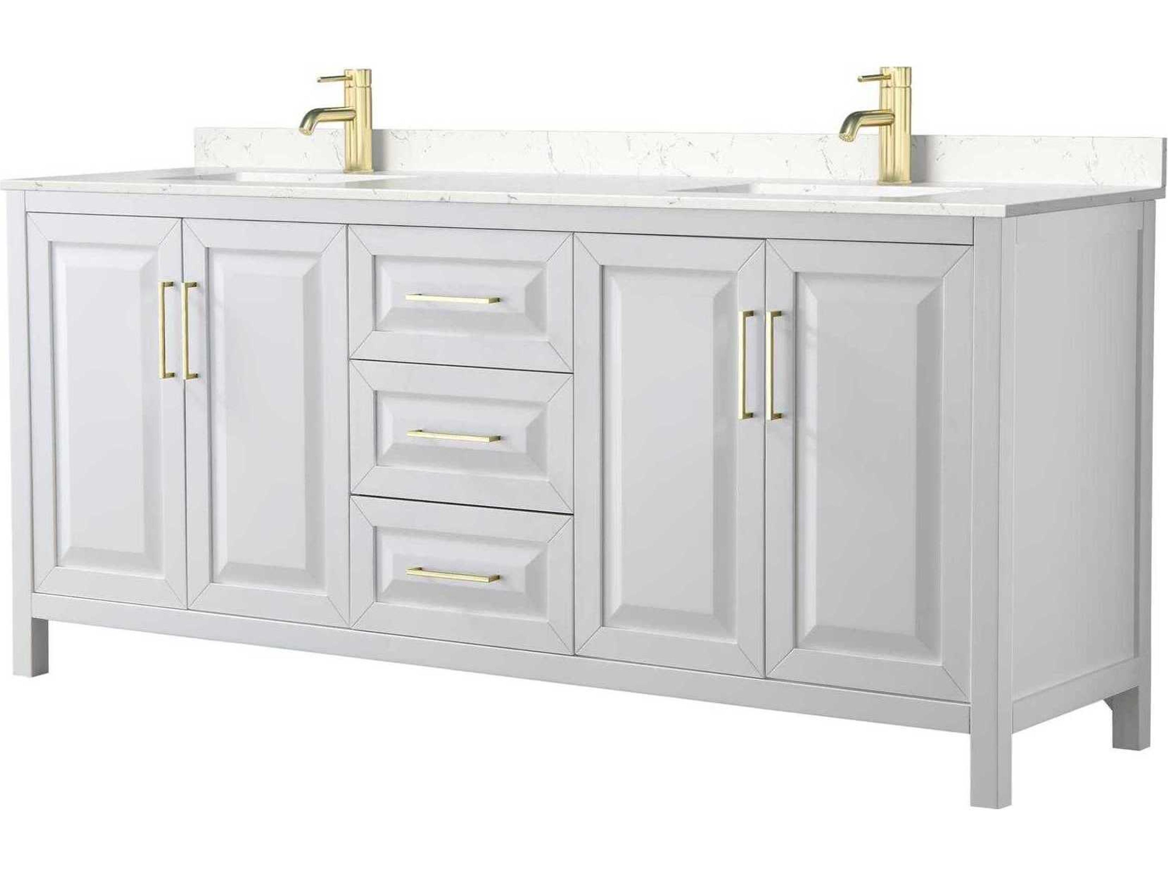 Wyndham Collection Daria 80" White Vanity