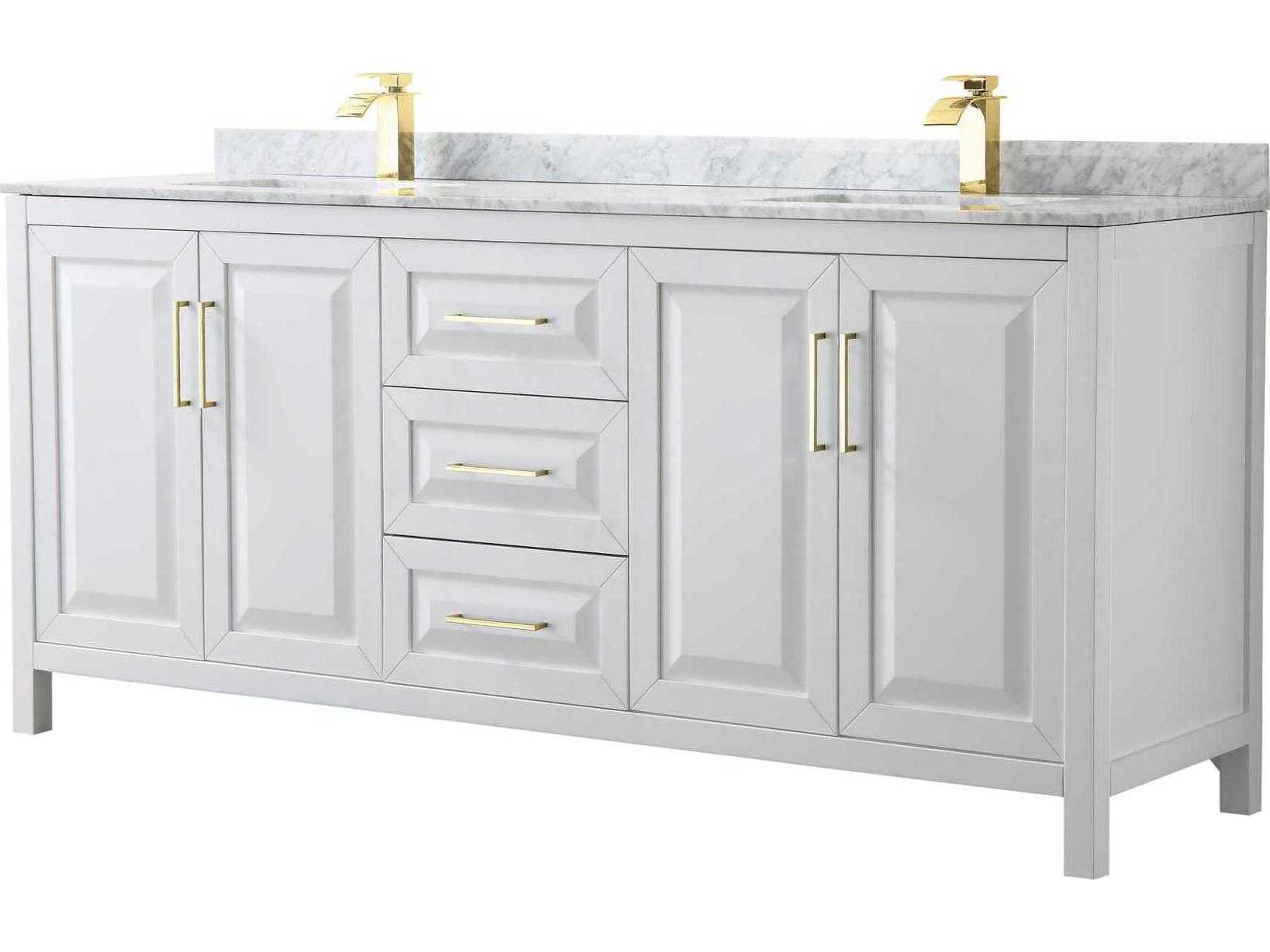 Wyndham Collection Daria 80" White Vanity