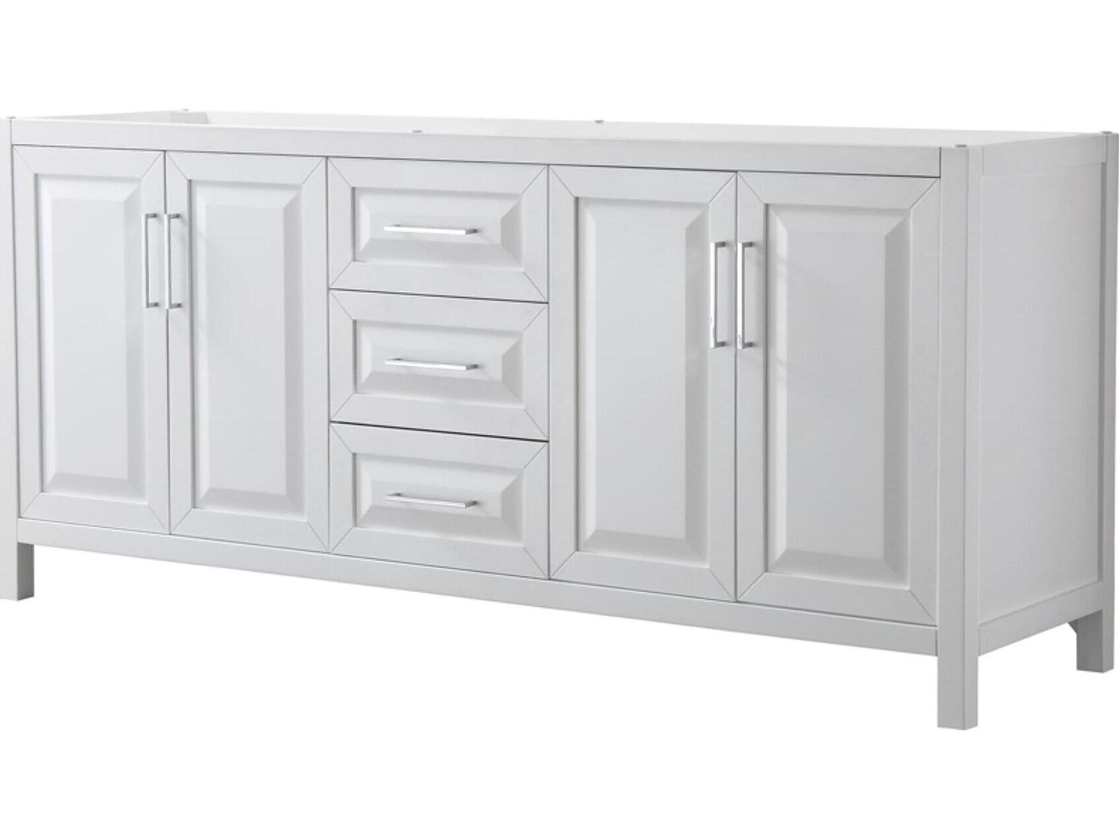 Wyndham Collection Daria 79" White Vanity