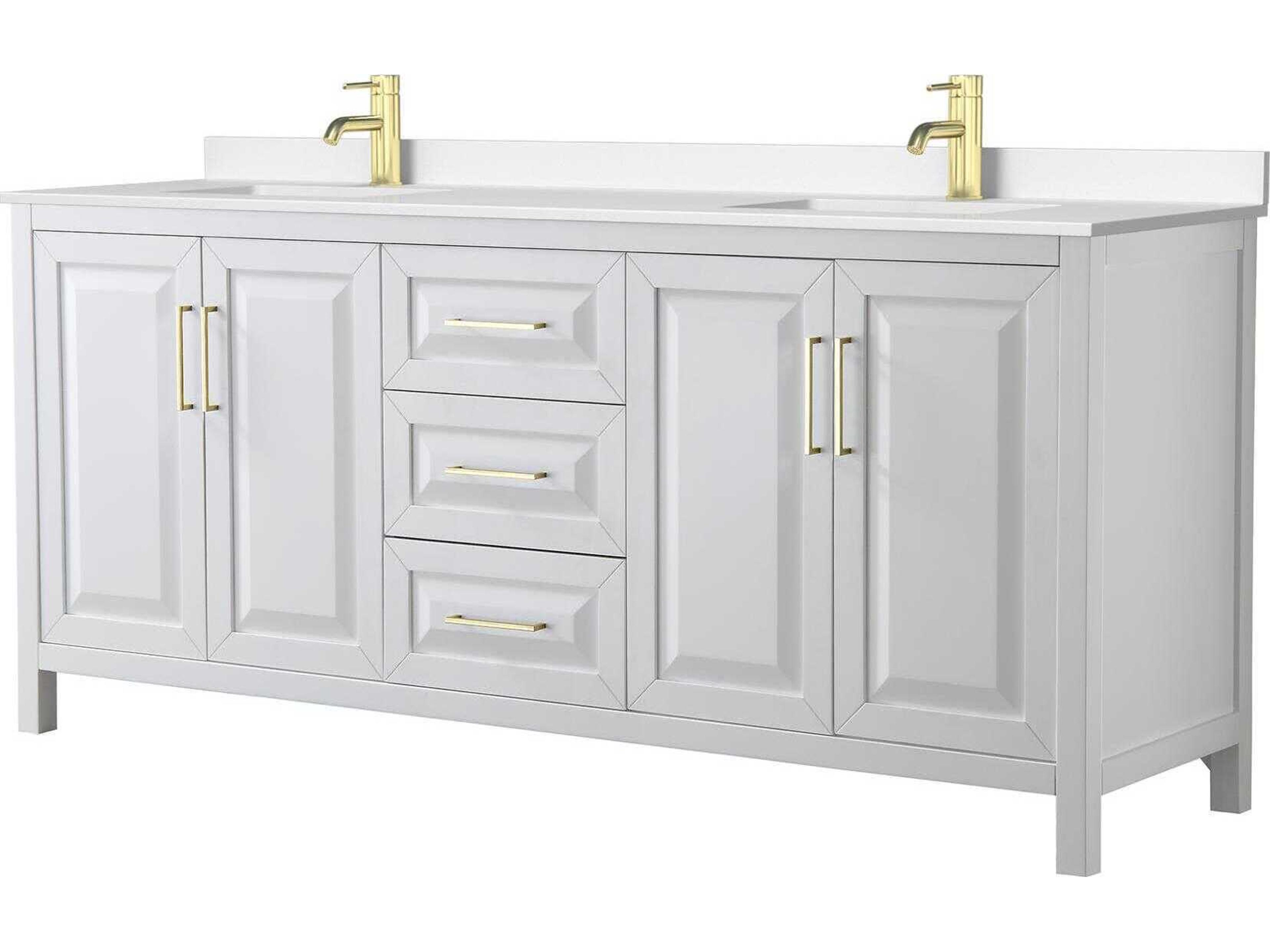 Wyndham Collection Daria 80" White Vanity