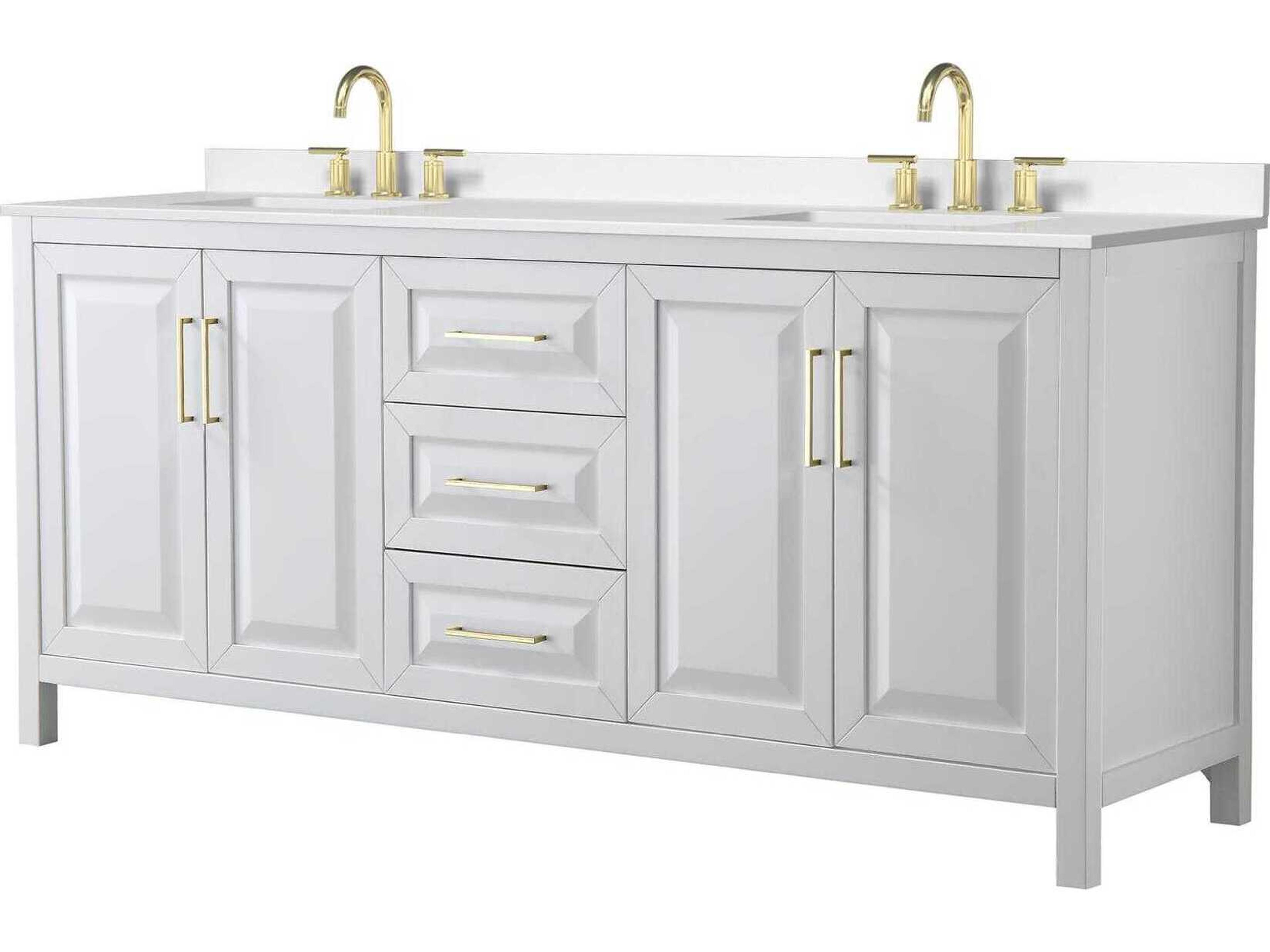 Wyndham Collection Daria 80" White Vanity