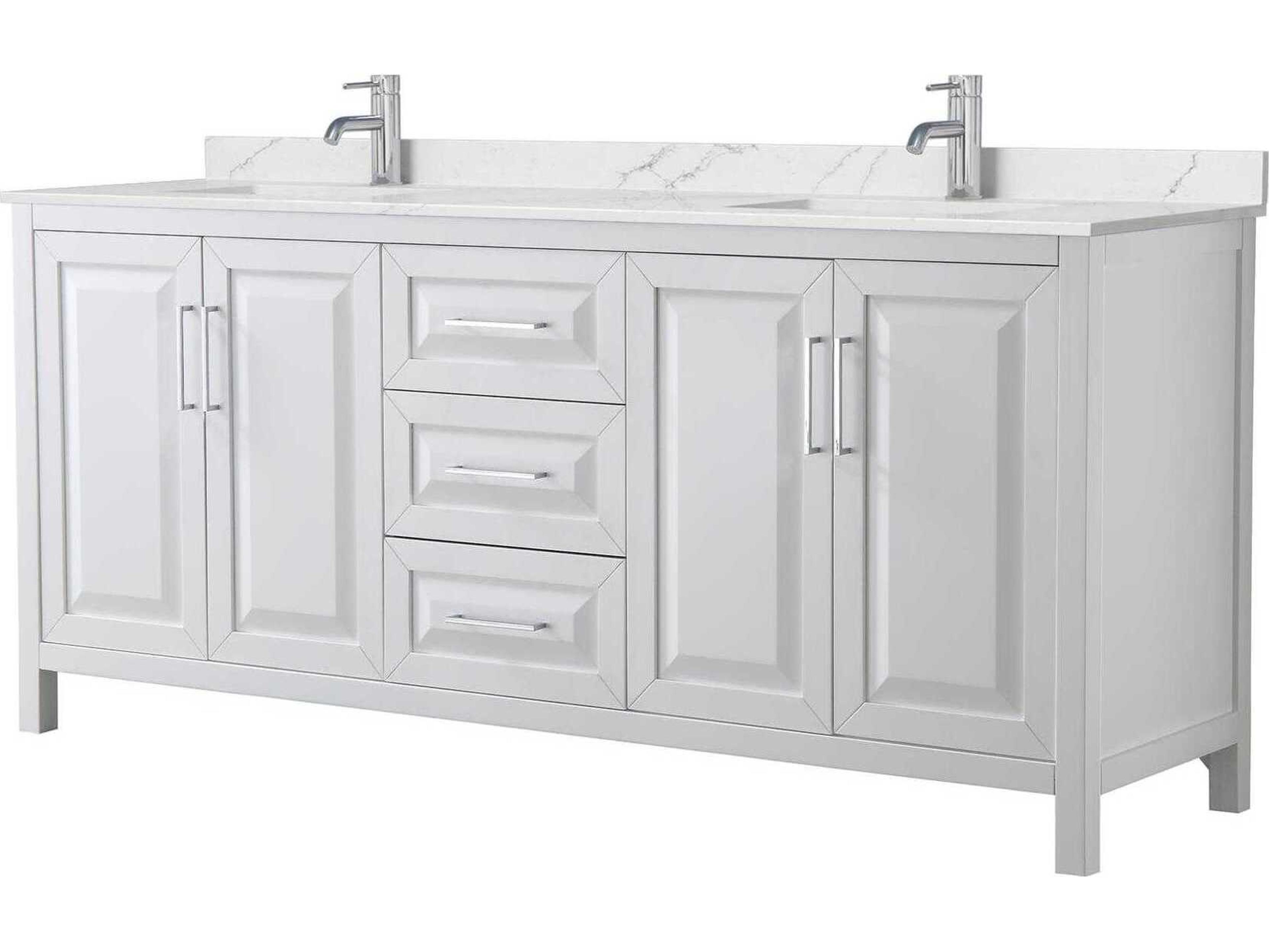 Wyndham Collection Daria 80" White Vanity
