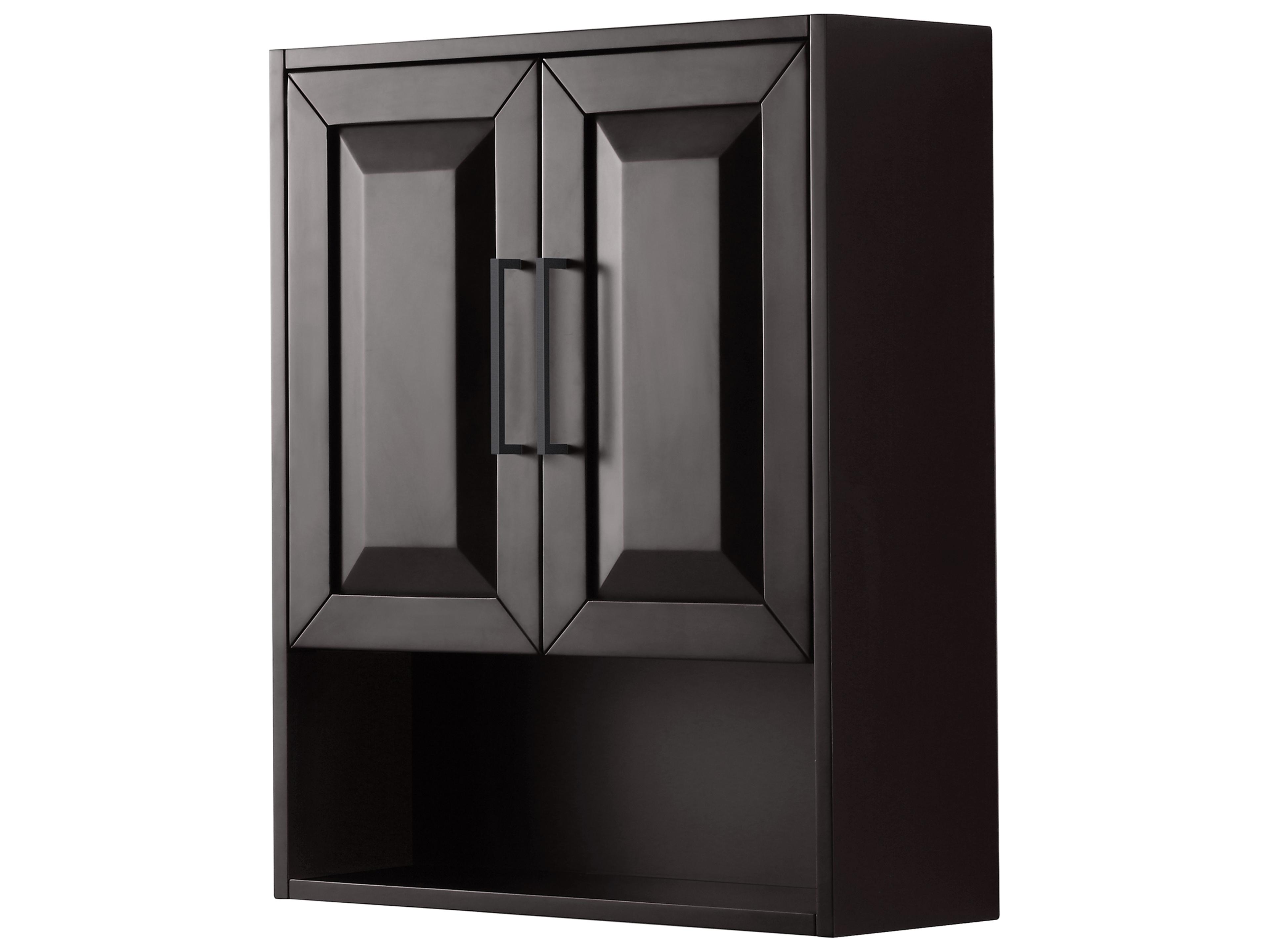 Wyndham Collection Daria Dark Espresso Over-the-Toilet Bathroom Wall-Mounted Storage Cabinet