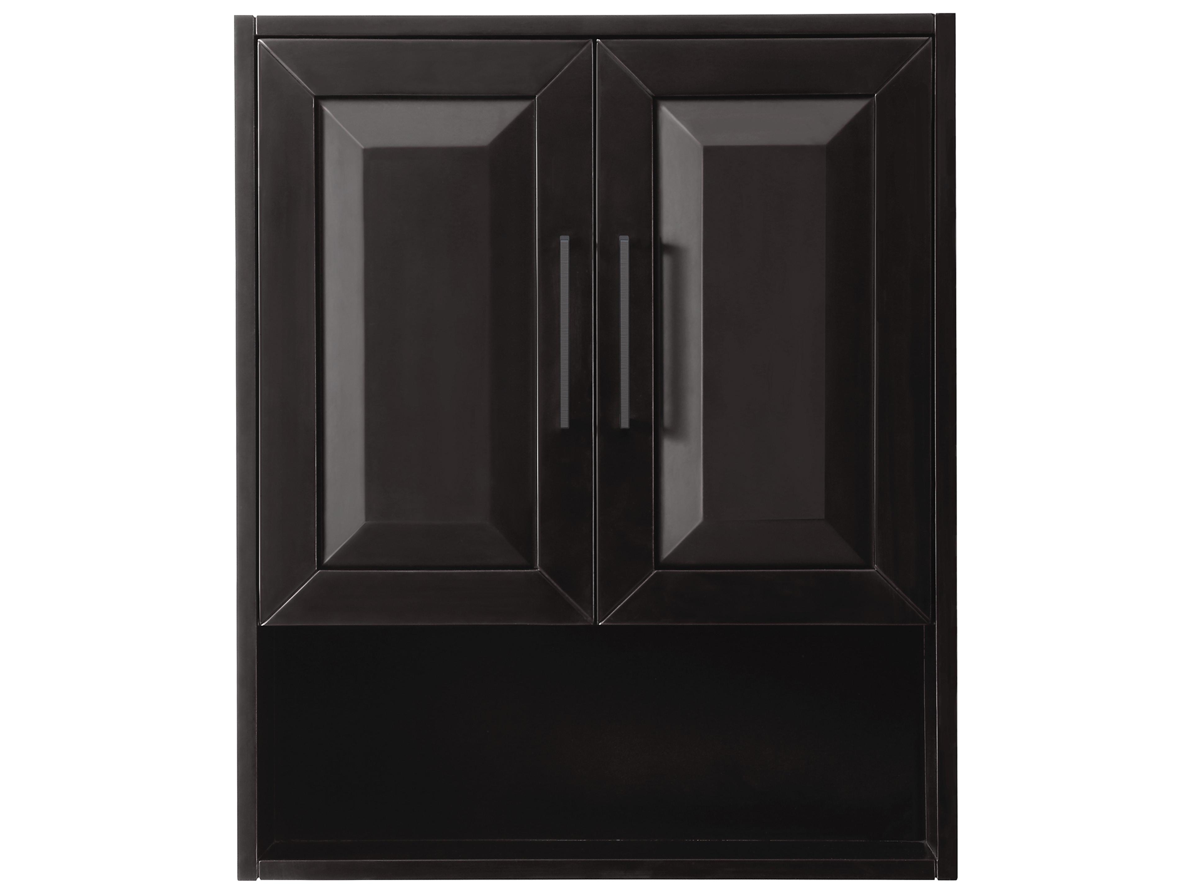 Wyndham Collection Daria Dark Espresso Over-the-Toilet Bathroom Wall-Mounted Storage Cabinet