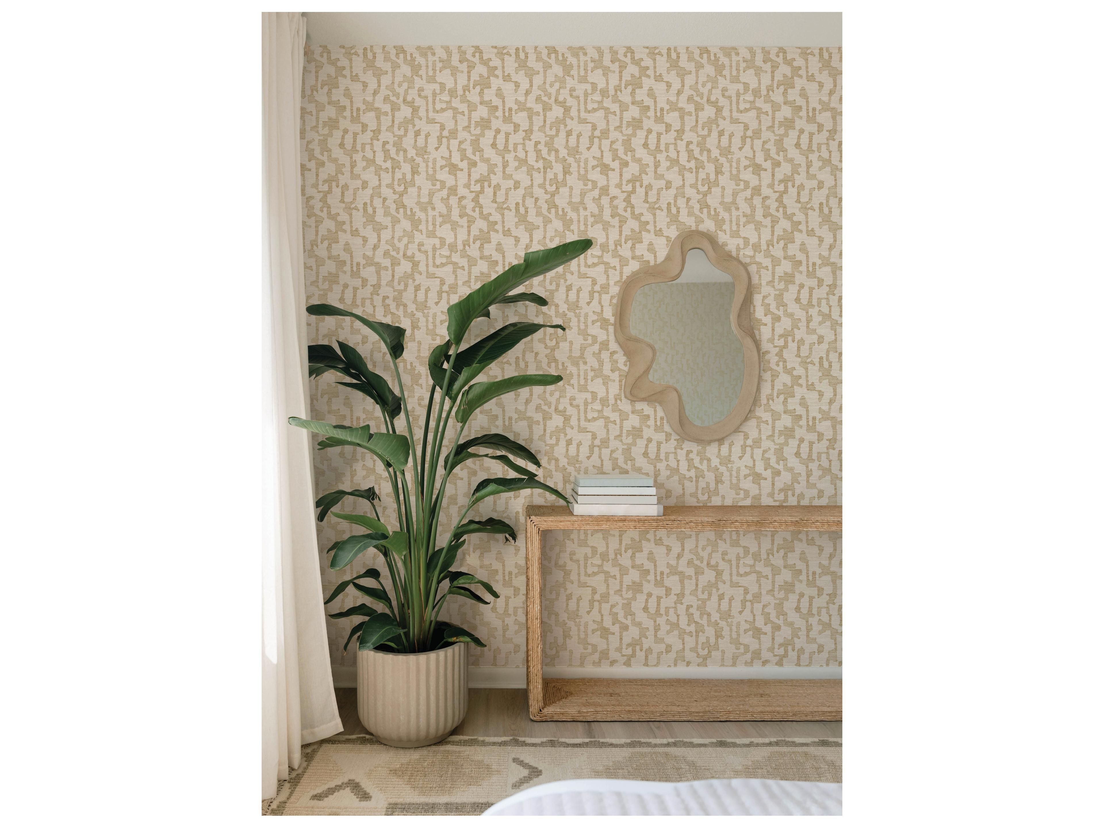 York Wallcoverings Drew & Jonathan Home Fifth Edition Chestnut Faux Grasscloth Wallpaper