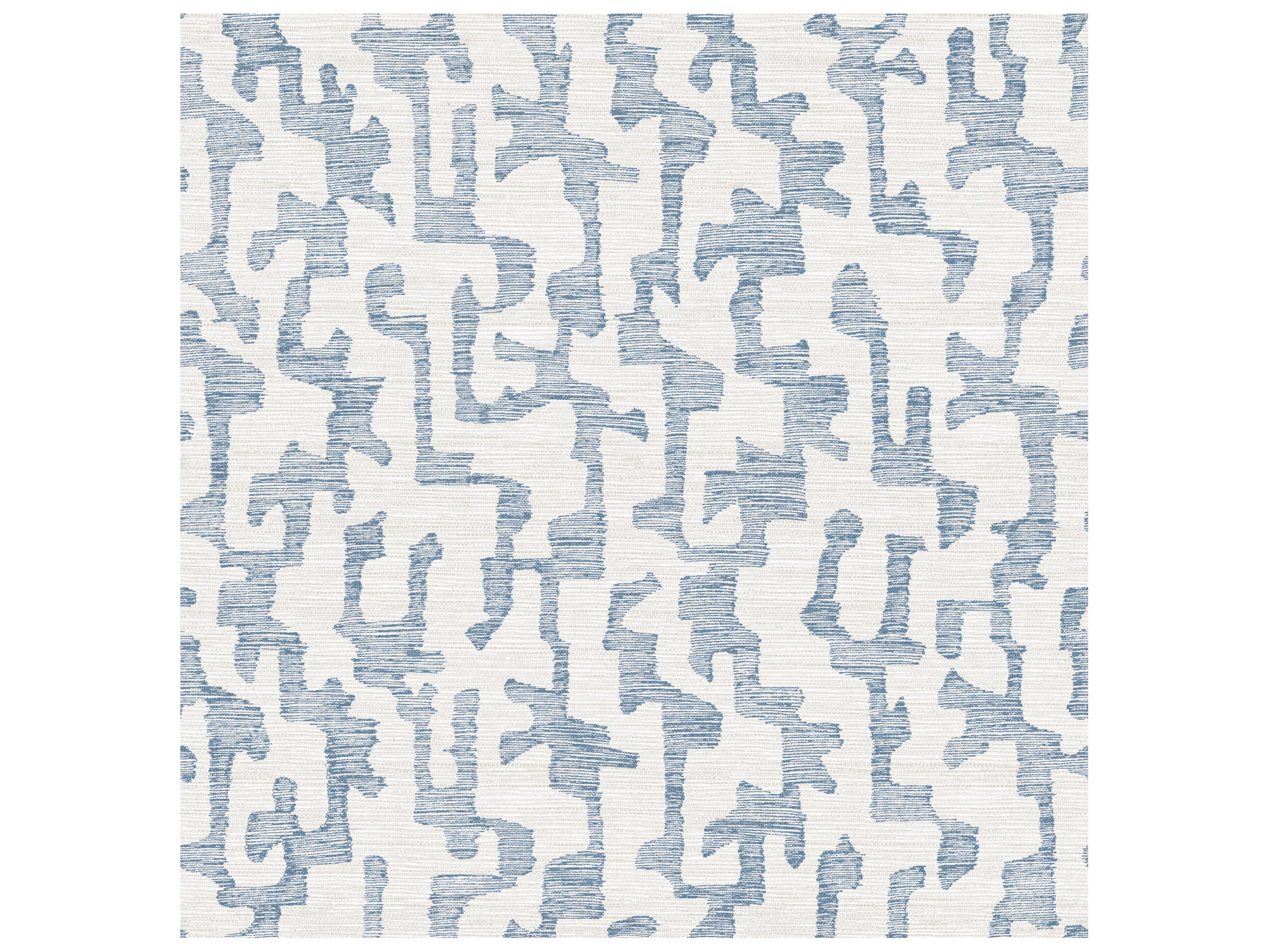 Drew & Jonathan Home Fifth Edition Blue Faux Grasscloth Wallpaper
