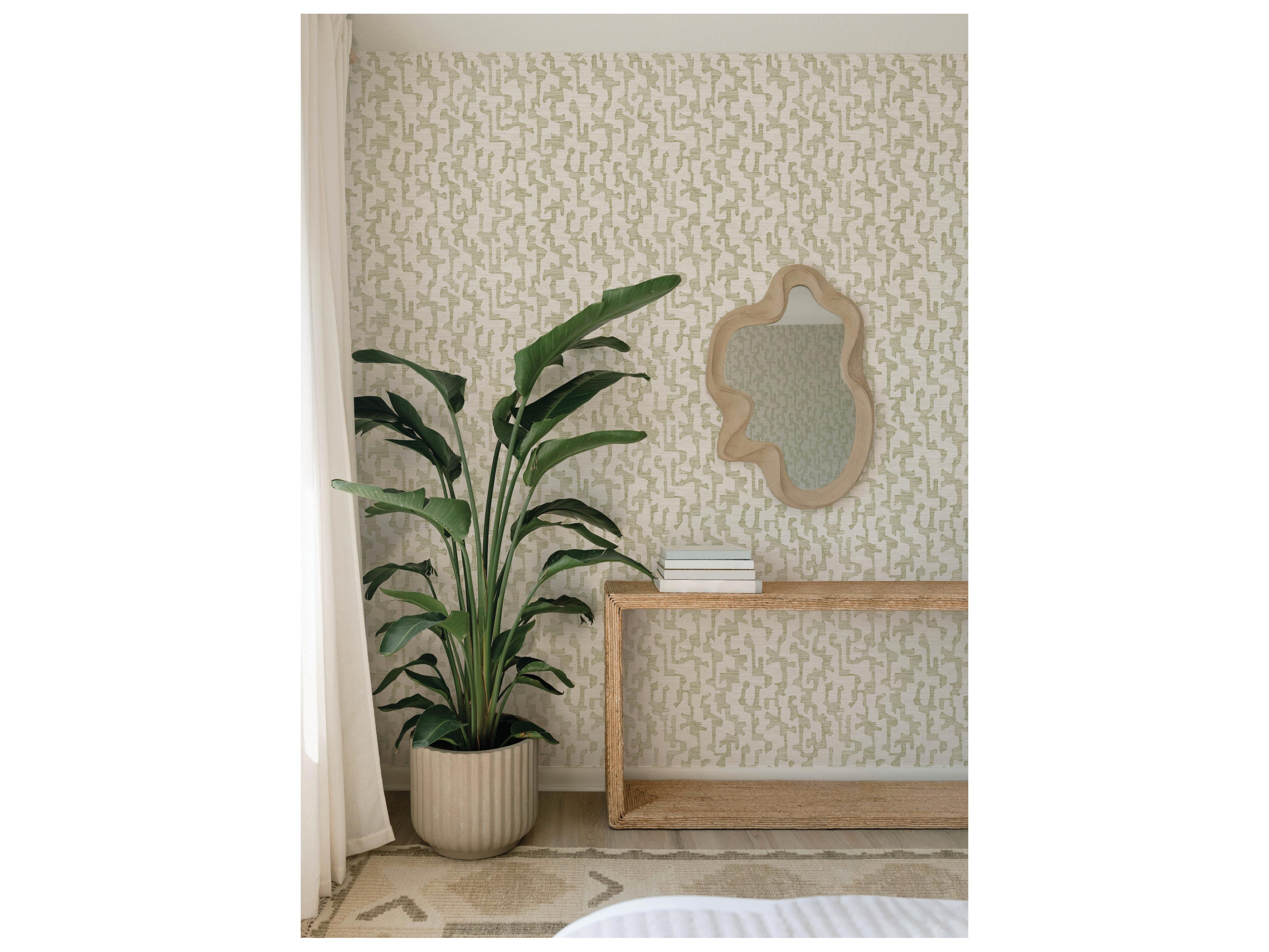 York Wallcoverings Drew & Jonathan Home Fifth Edition Moss Faux Grasscloth Wallpaper