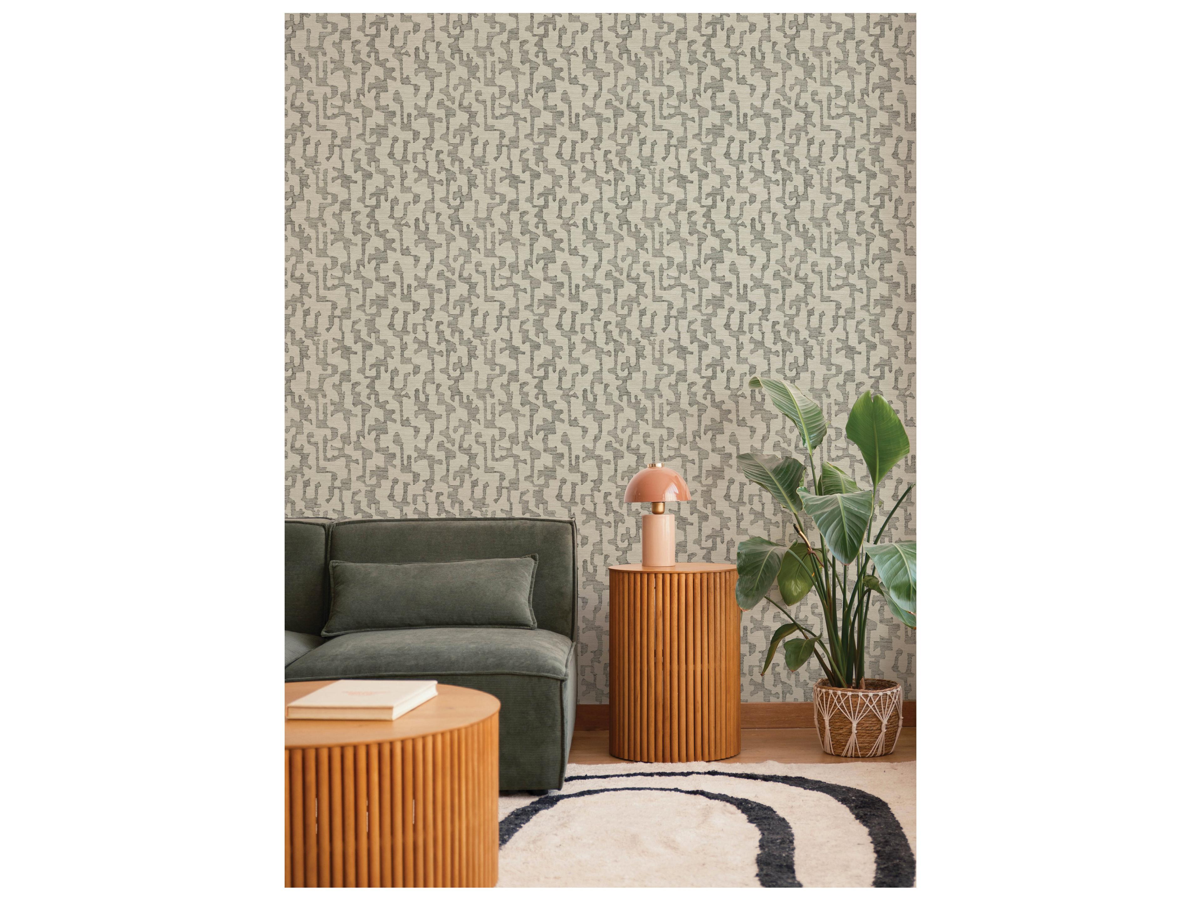 York Wallcoverings Drew & Jonathan Home Fifth Edition Black Faux Grasscloth Wallpaper