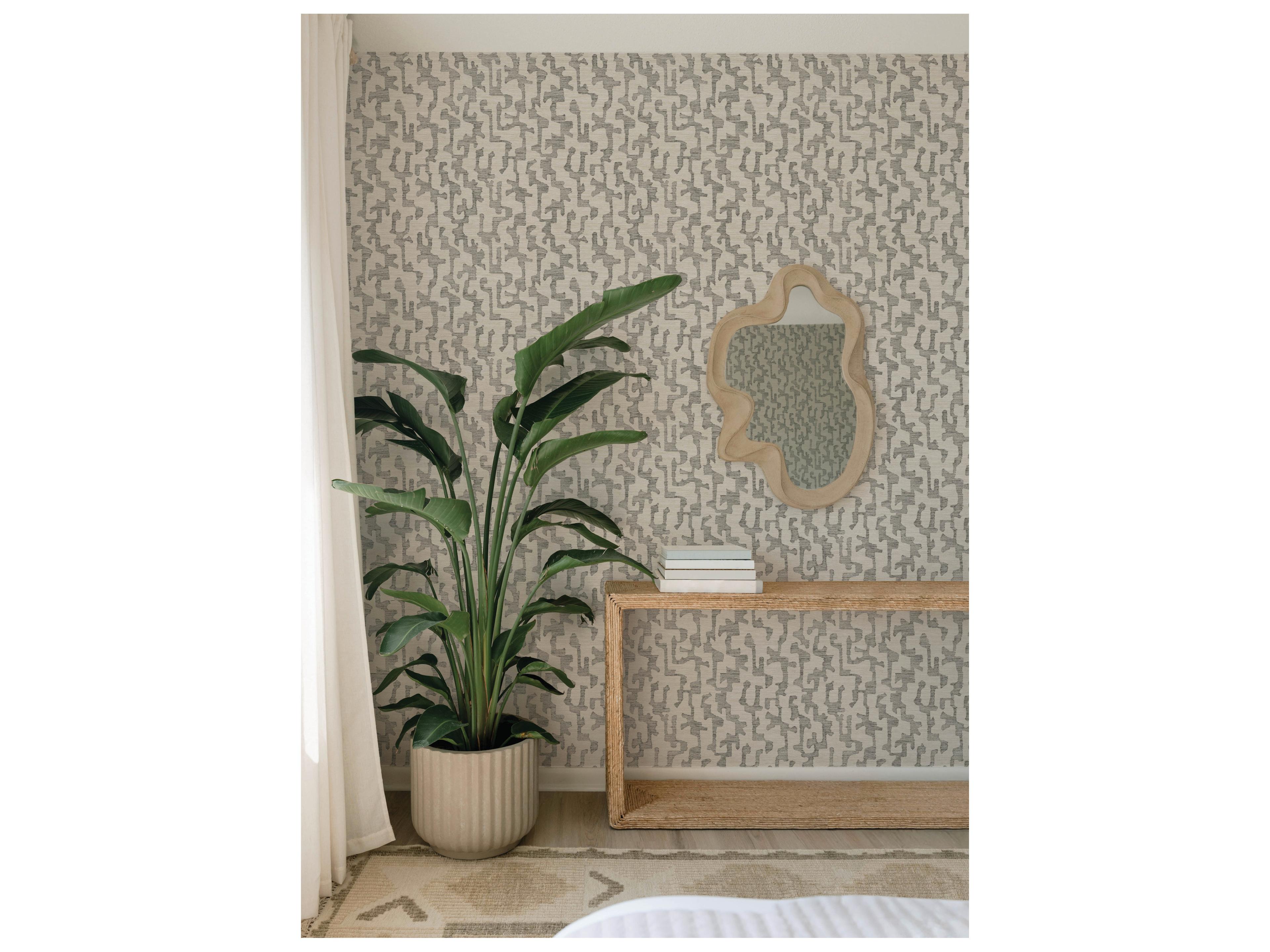 York Wallcoverings Drew & Jonathan Home Fifth Edition Black Faux Grasscloth Wallpaper