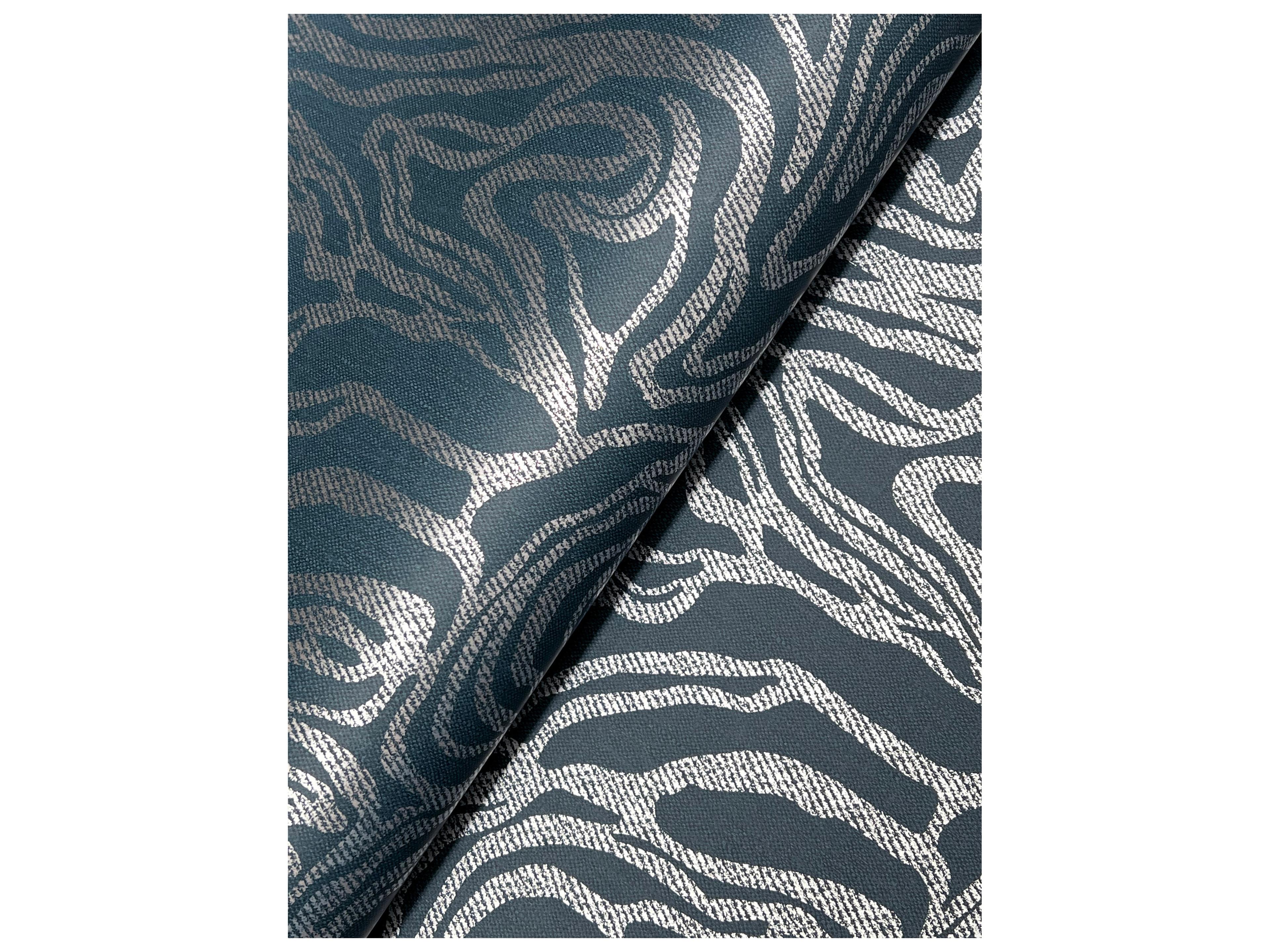 York Wallcoverings Drew & Jonathan Home Fifth Edition Teal Marbled Wallpaper