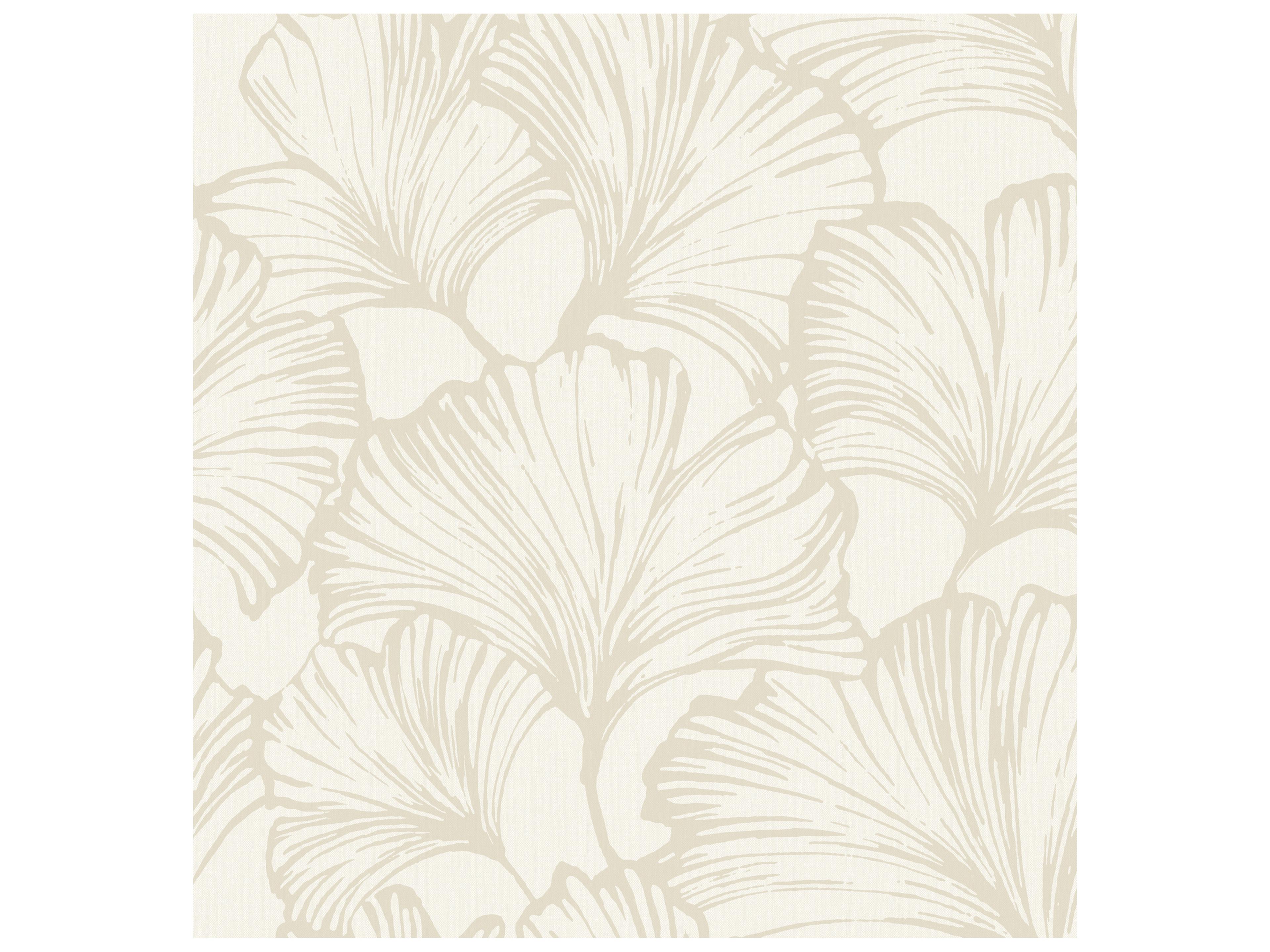 Drew & Jonathan Home Fifth Edition Pearl Ginkgo Leaf Wallpaper