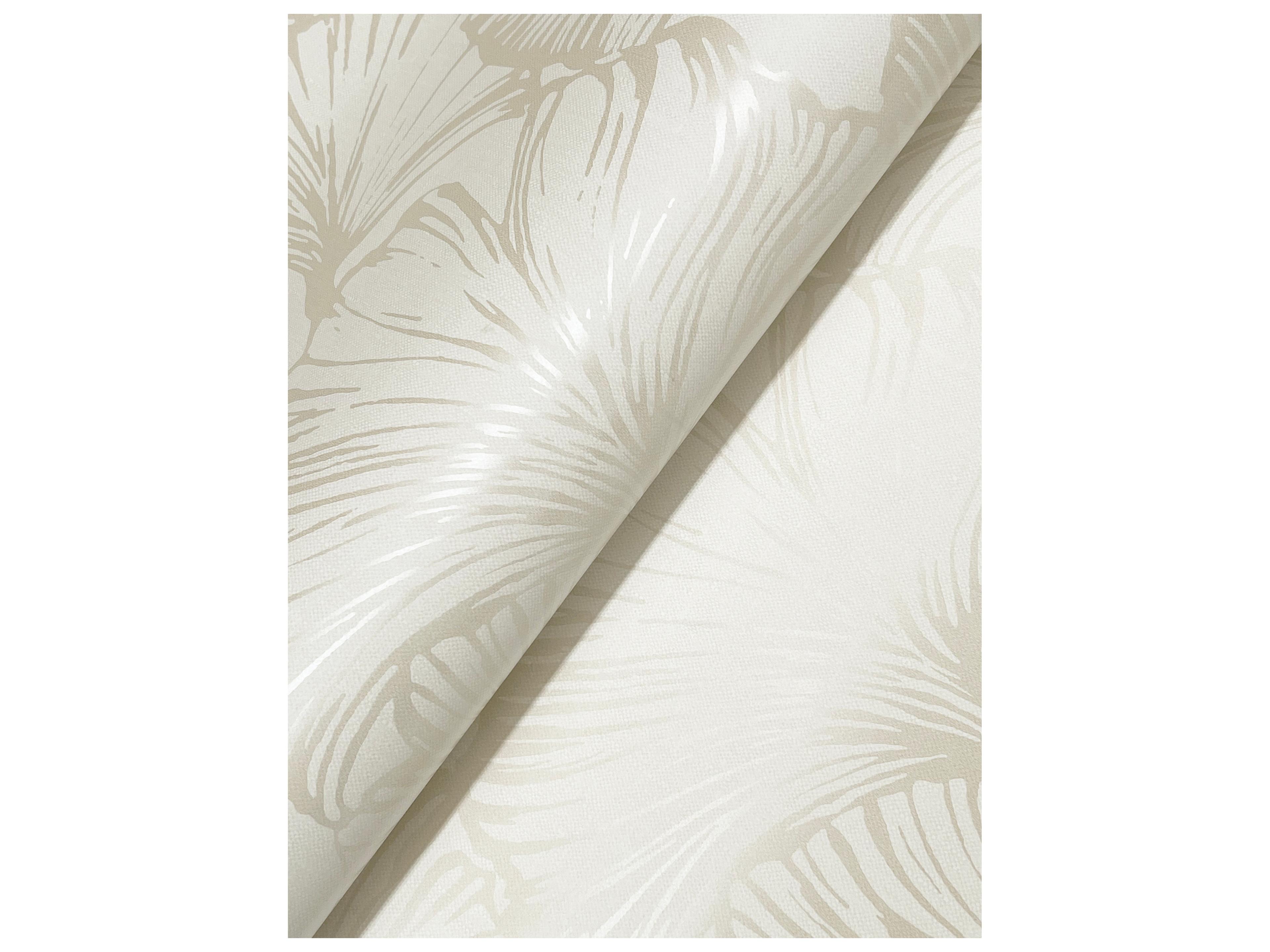 York Wallcoverings Drew & Jonathan Home Fifth Edition Pearl Ginkgo Leaf Wallpaper