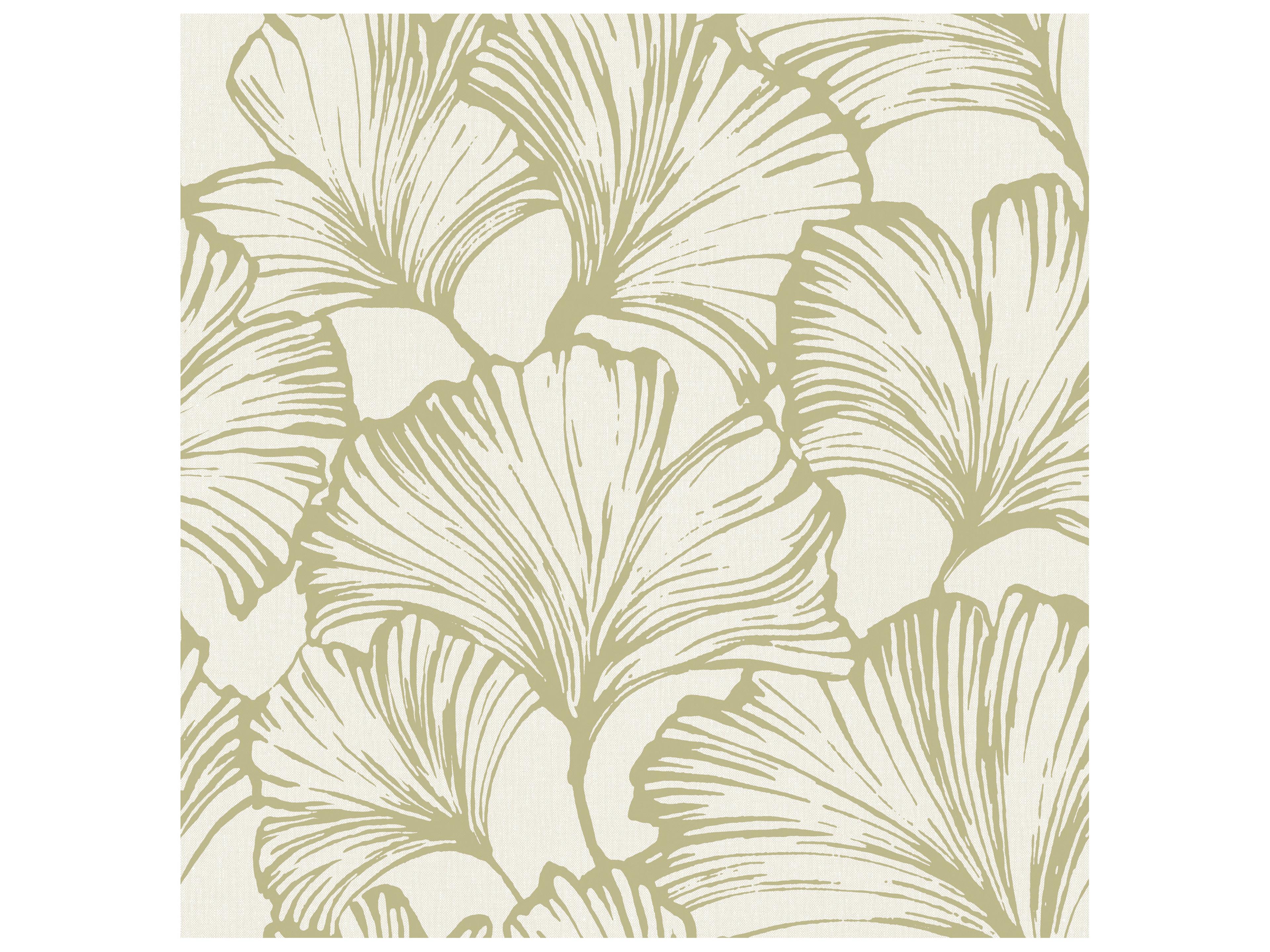 Drew & Jonathan Home Fifth Edition Moss Ginkgo Leaf Wallpaper