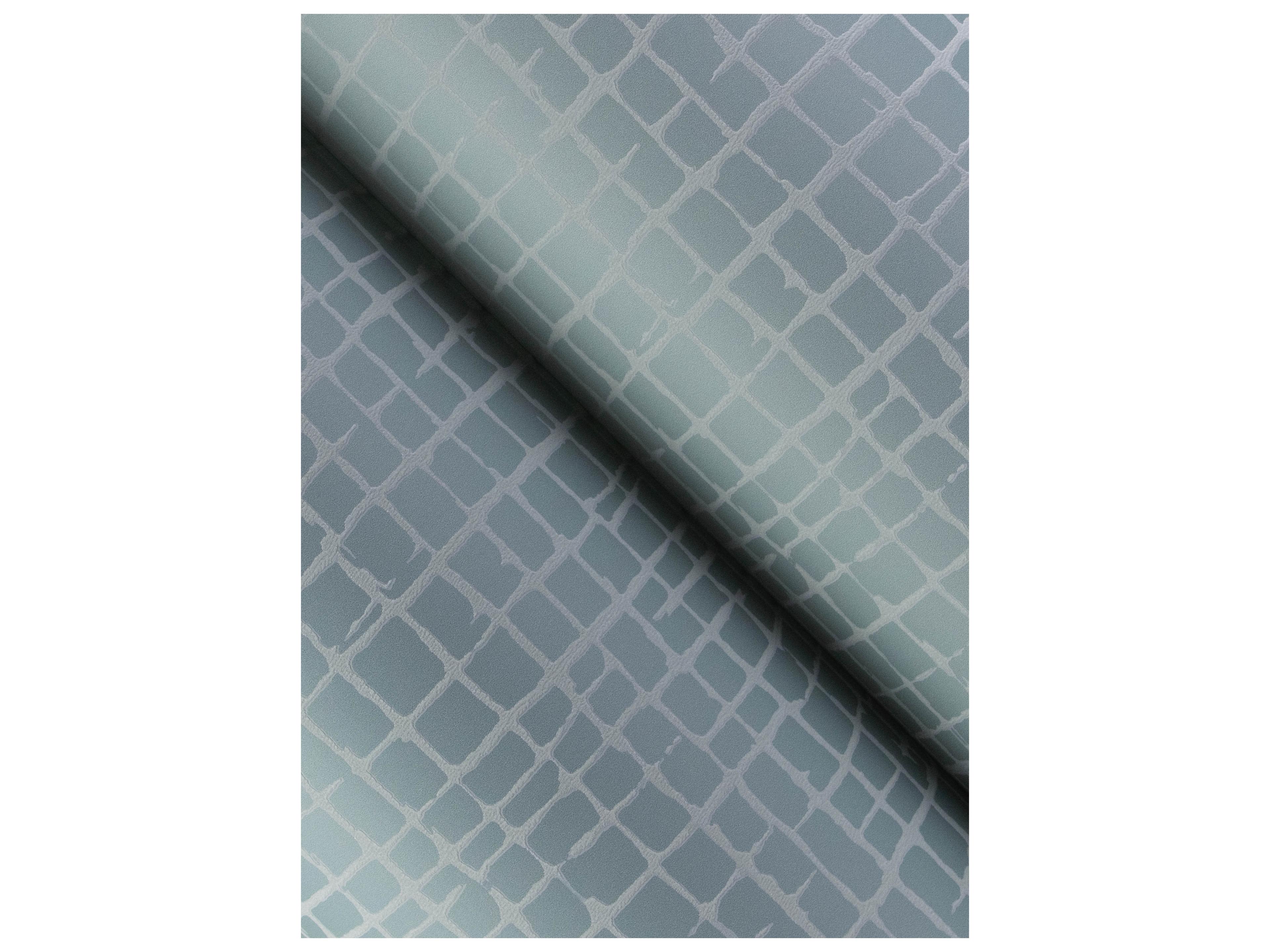 York Wallcoverings Drew & Jonathan Home Fifth Edition Sky Blue Gridline Wallpaper