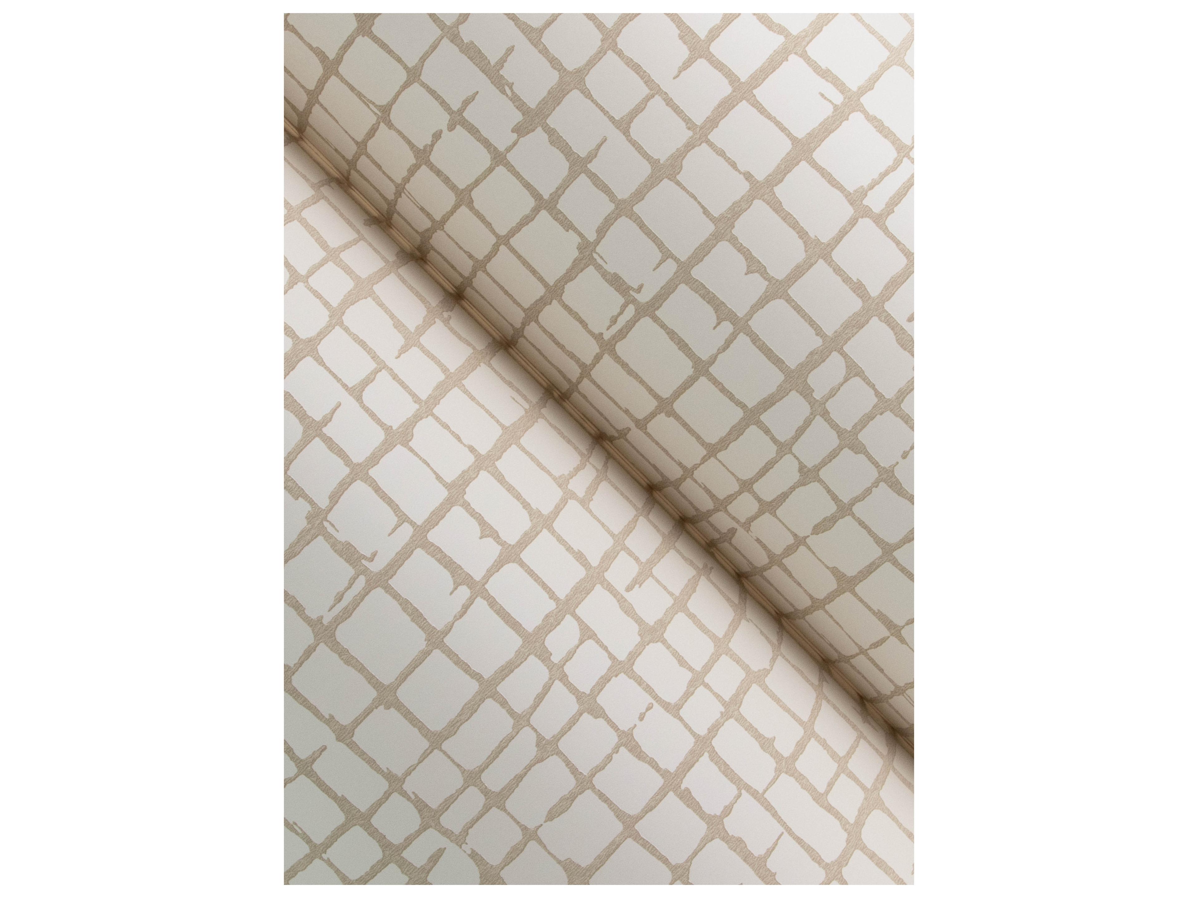York Wallcoverings Drew & Jonathan Home Fifth Edition Beige Gridline Wallpaper