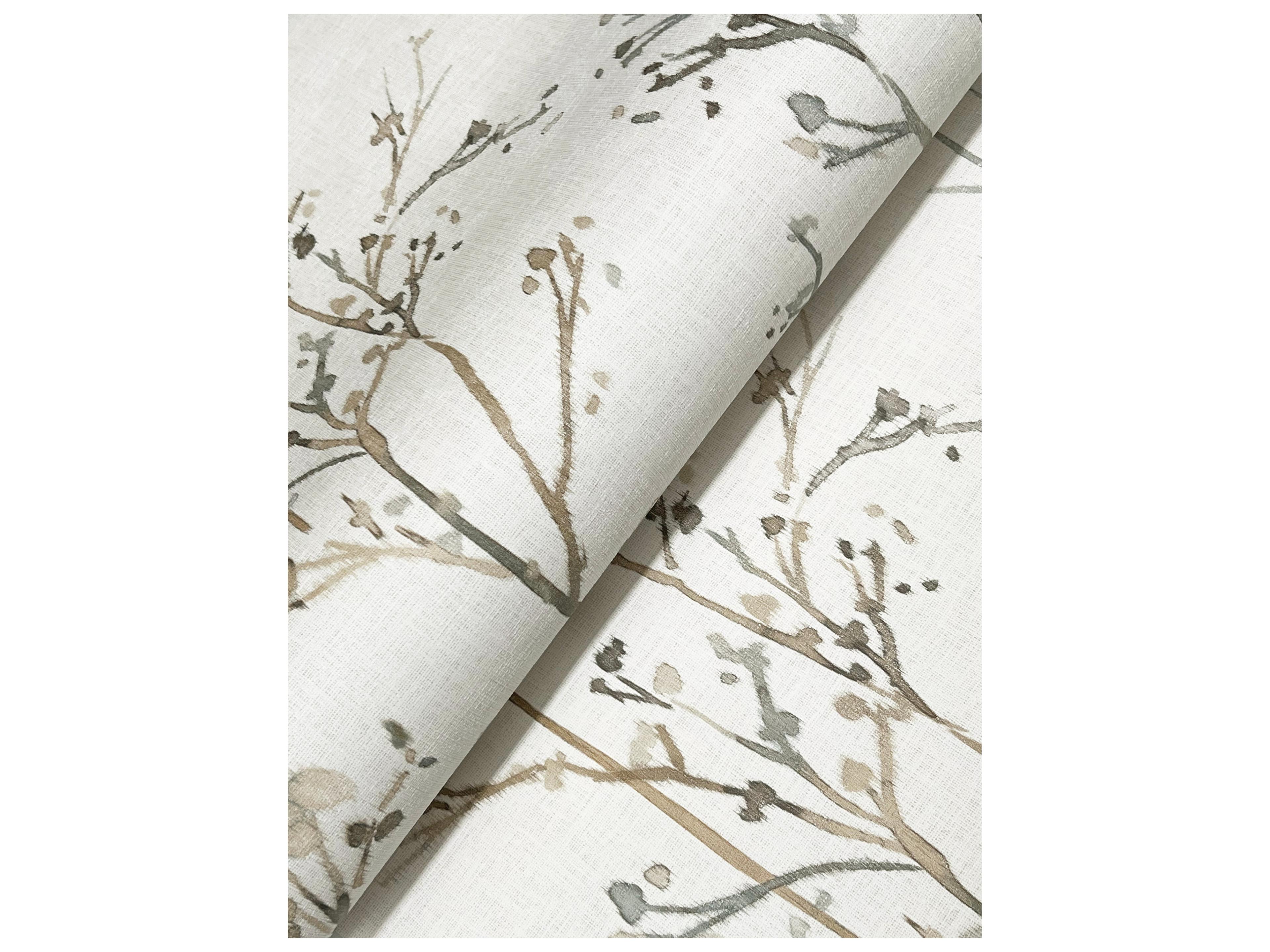 York Wallcoverings Drew & Jonathan Home Fifth Edition Neutral Budding Branches Wallpaper