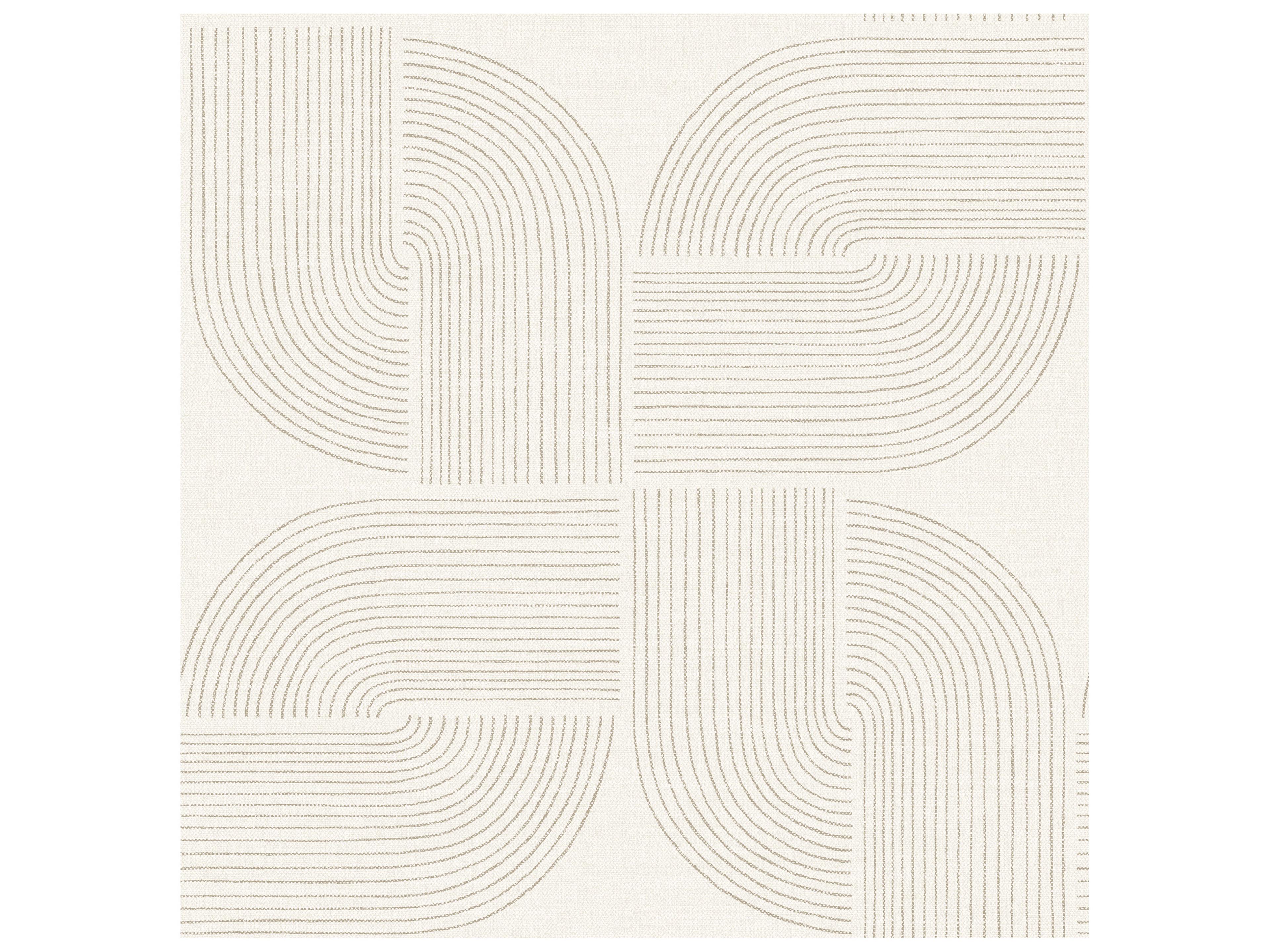 Drew & Jonathan Home Fifth Edition Brown Spiral Arches Wallpaper