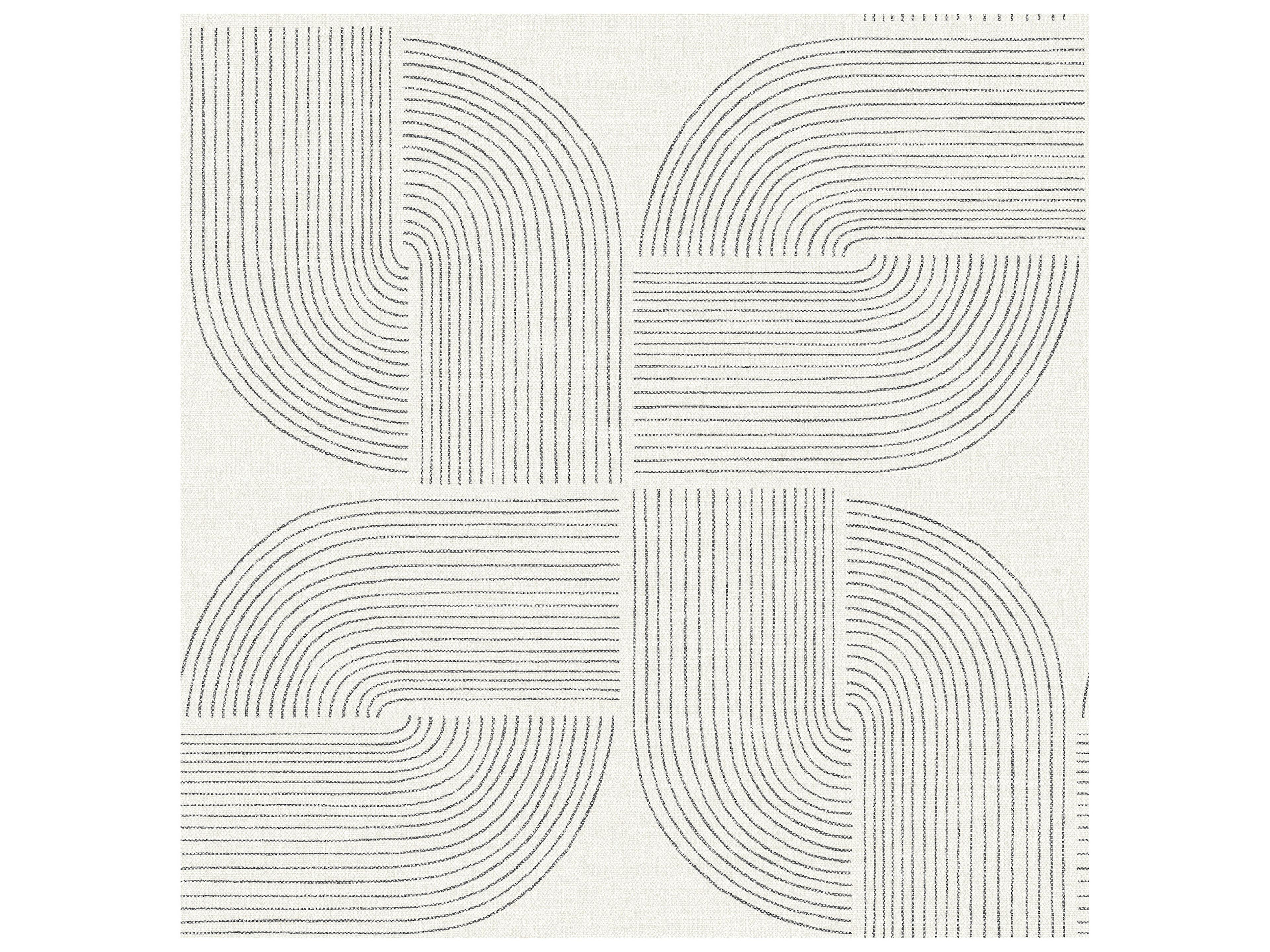 Drew & Jonathan Home Fifth Edition Black Spiral Arches Wallpaper