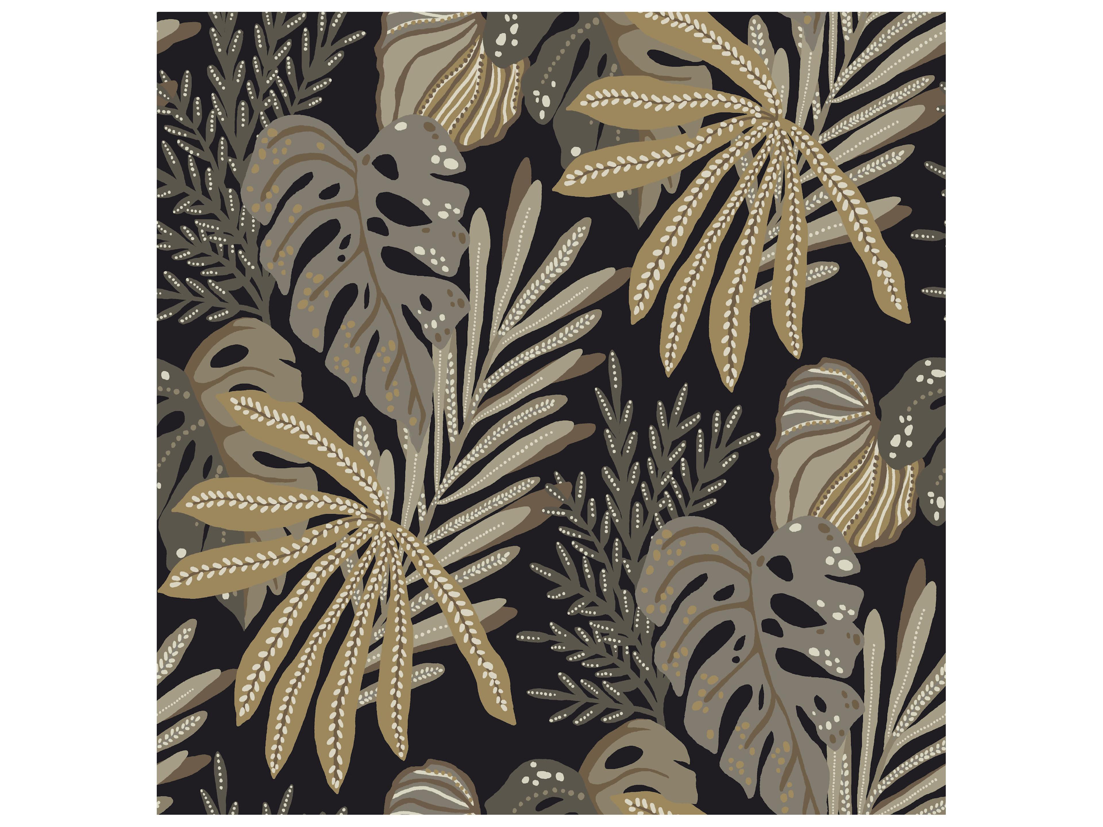 Drew & Jonathan Home Fifth Edition Neutral Tropical Foliage Wallpaper