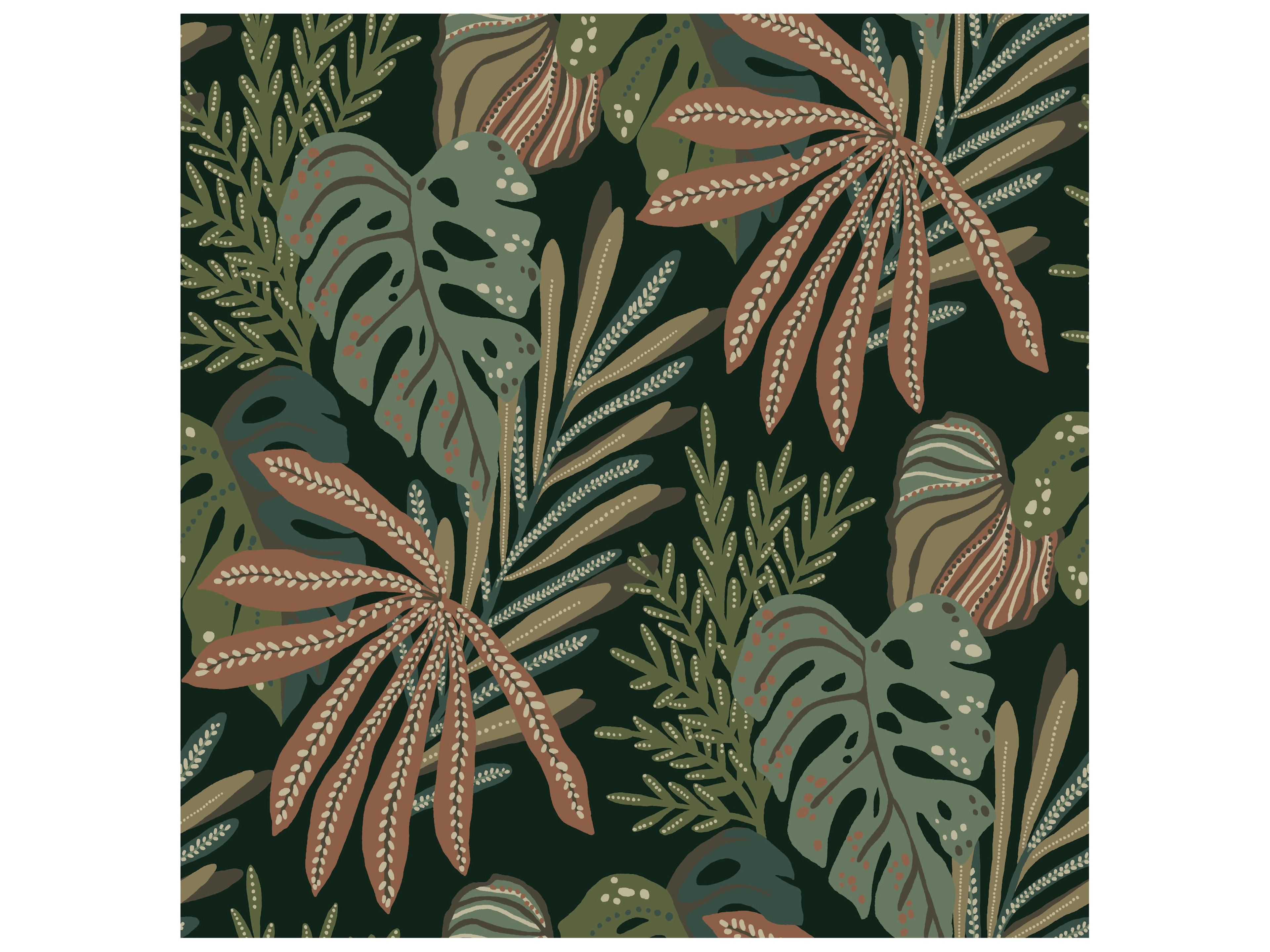 Drew & Jonathan Home Fifth Edition Multicolor Tropical Foliage Wallpaper
