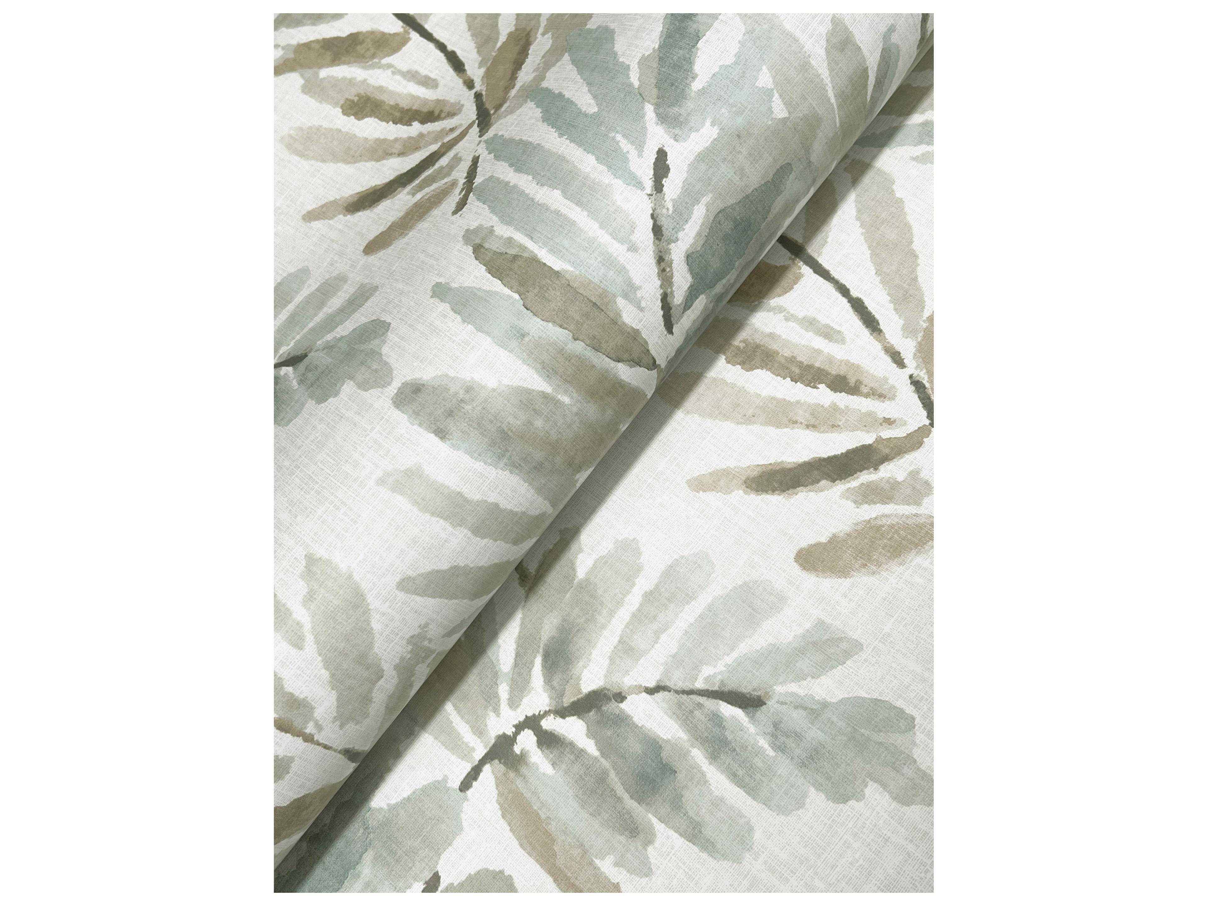 York Wallcoverings Drew & Jonathan Home Fifth Edition Aqua Ferns Wallpaper