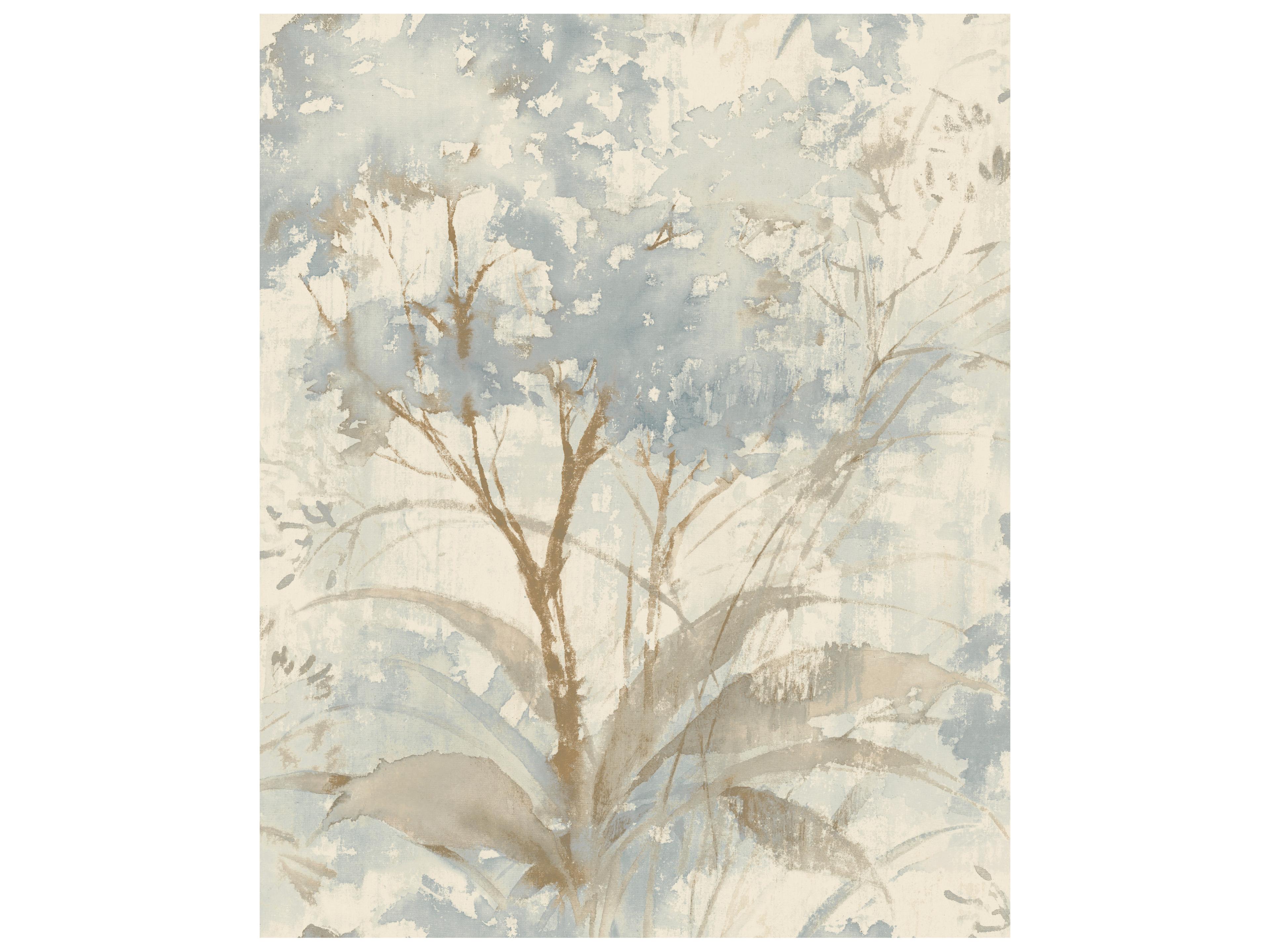 A-Street Prints Mistwood Blue Forest Wallpaper with Woodland Design