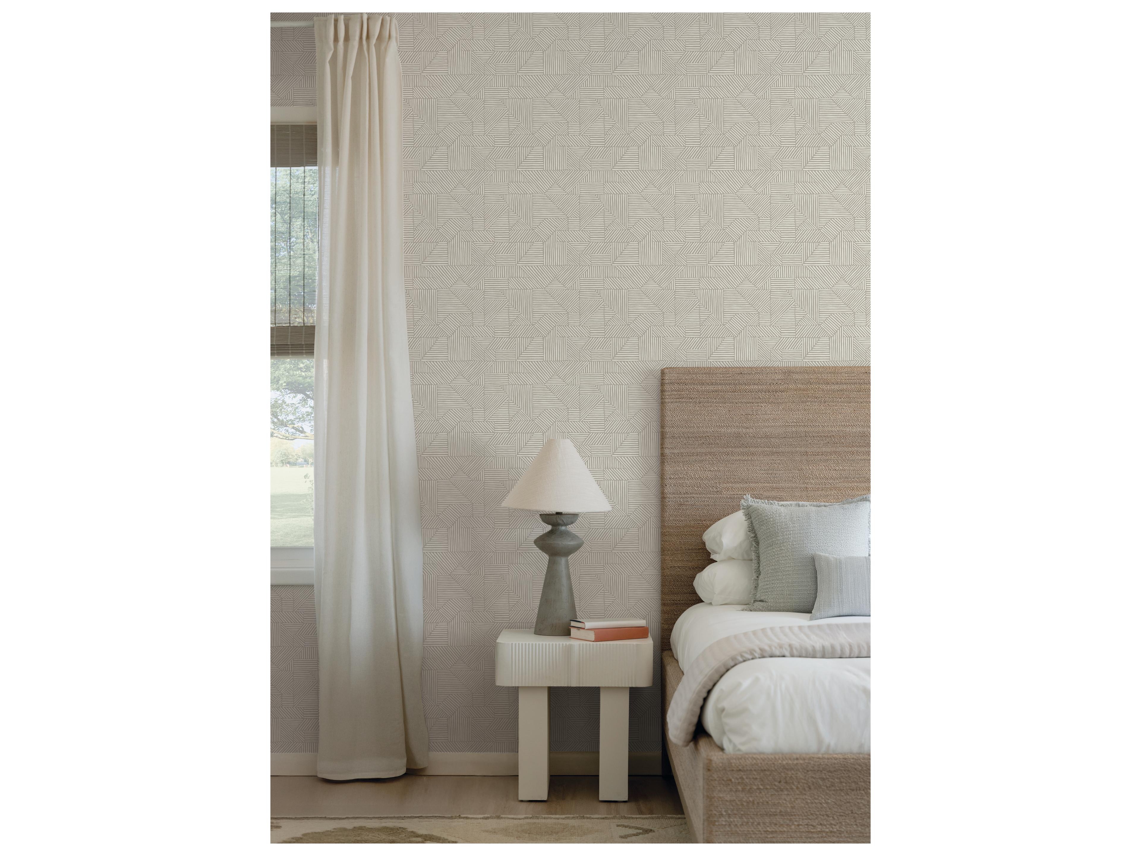 York Wallcoverings Drew & Jonathan Home Fifth Edition Light Grey Block Geometric Wallpaper