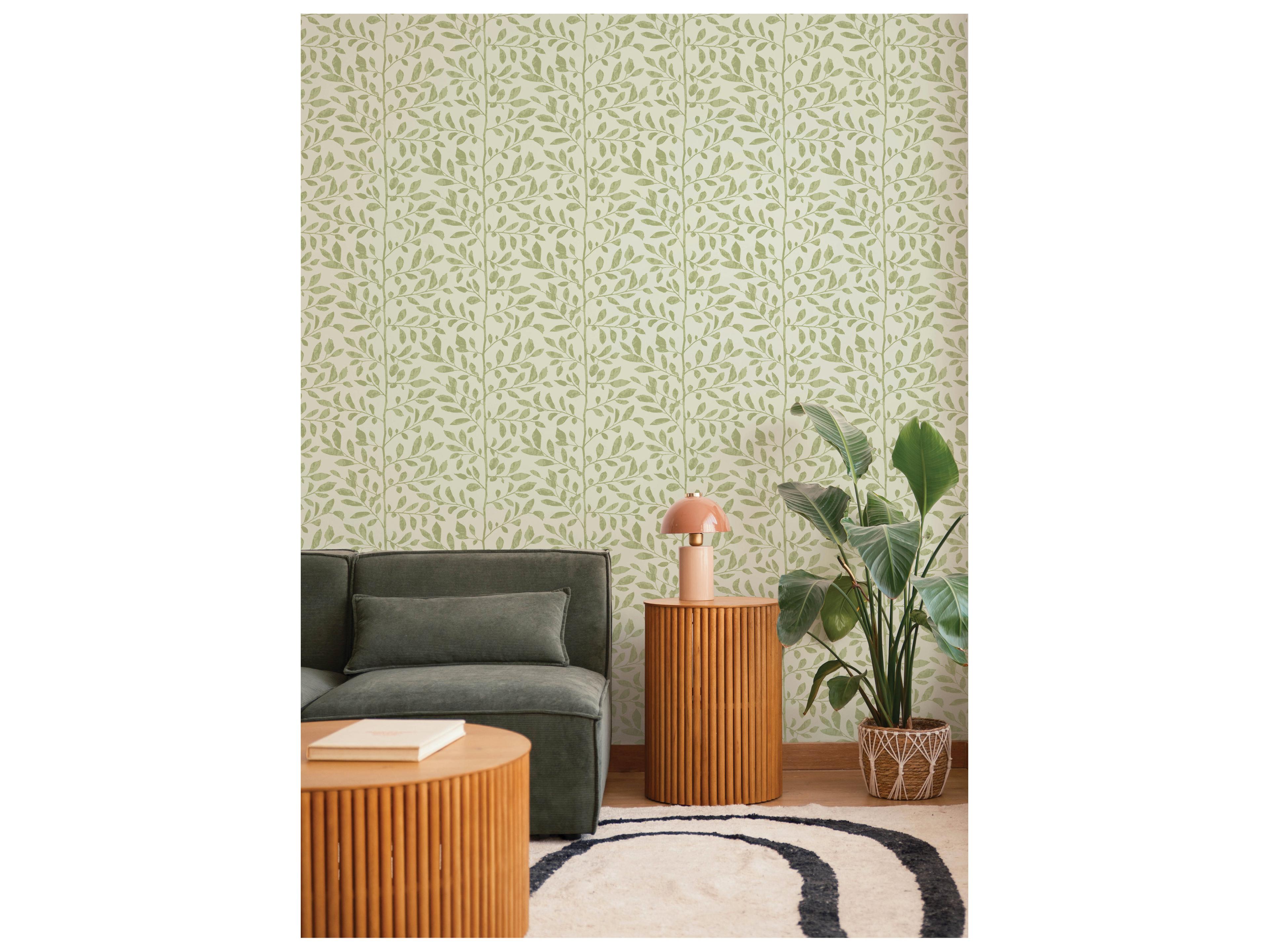 York Wallcoverings Drew & Jonathan Home Fifth Edition Sage Sapling Wallpaper