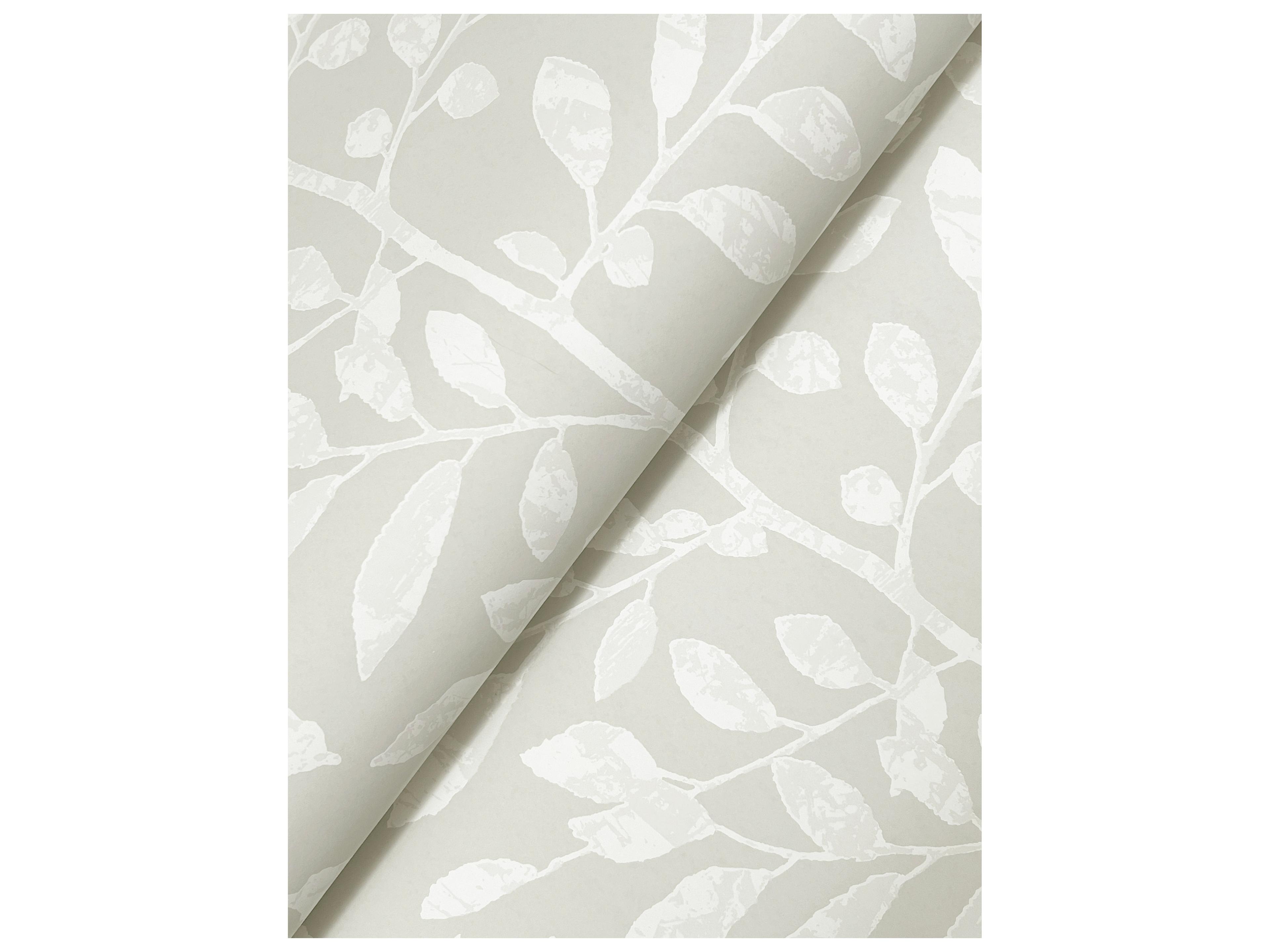 York Wallcoverings Drew & Jonathan Home Fifth Edition Light Grey Sapling Wallpaper