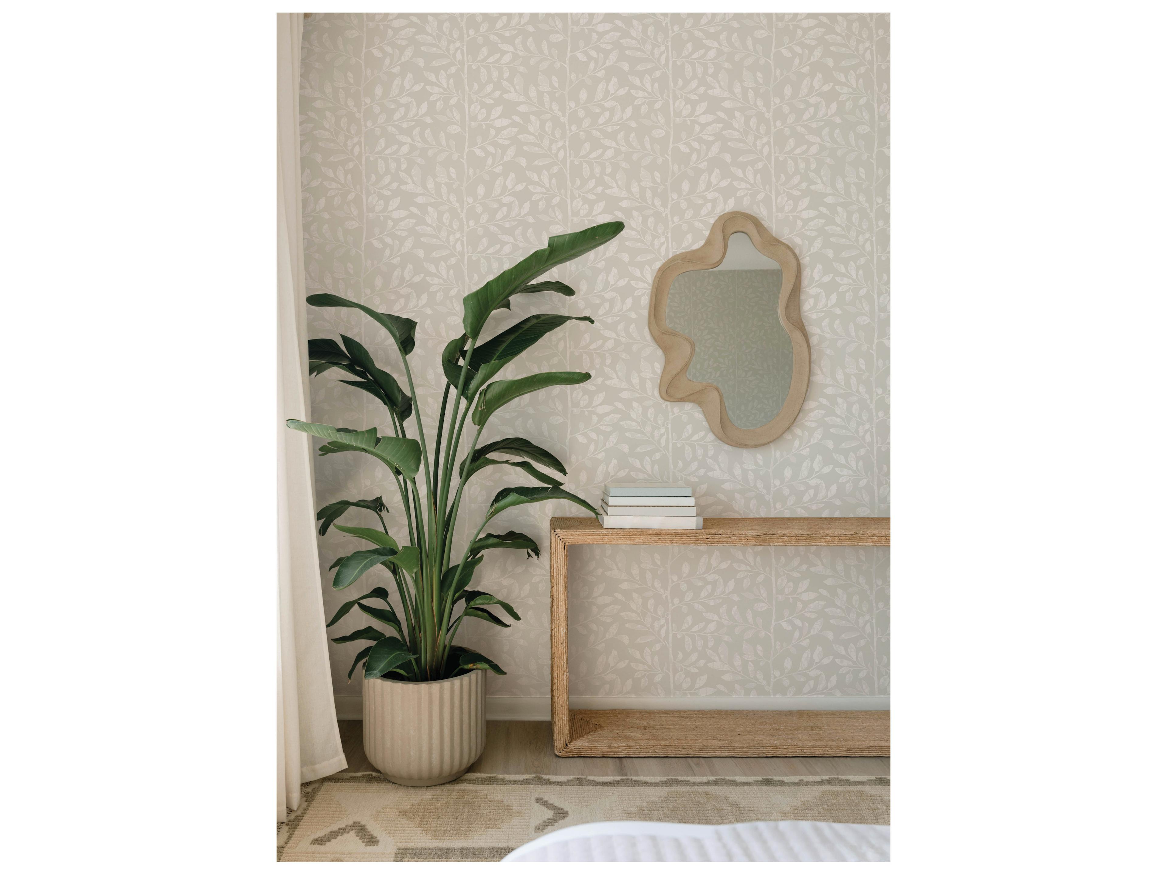 York Wallcoverings Drew & Jonathan Home Fifth Edition Light Grey Sapling Wallpaper