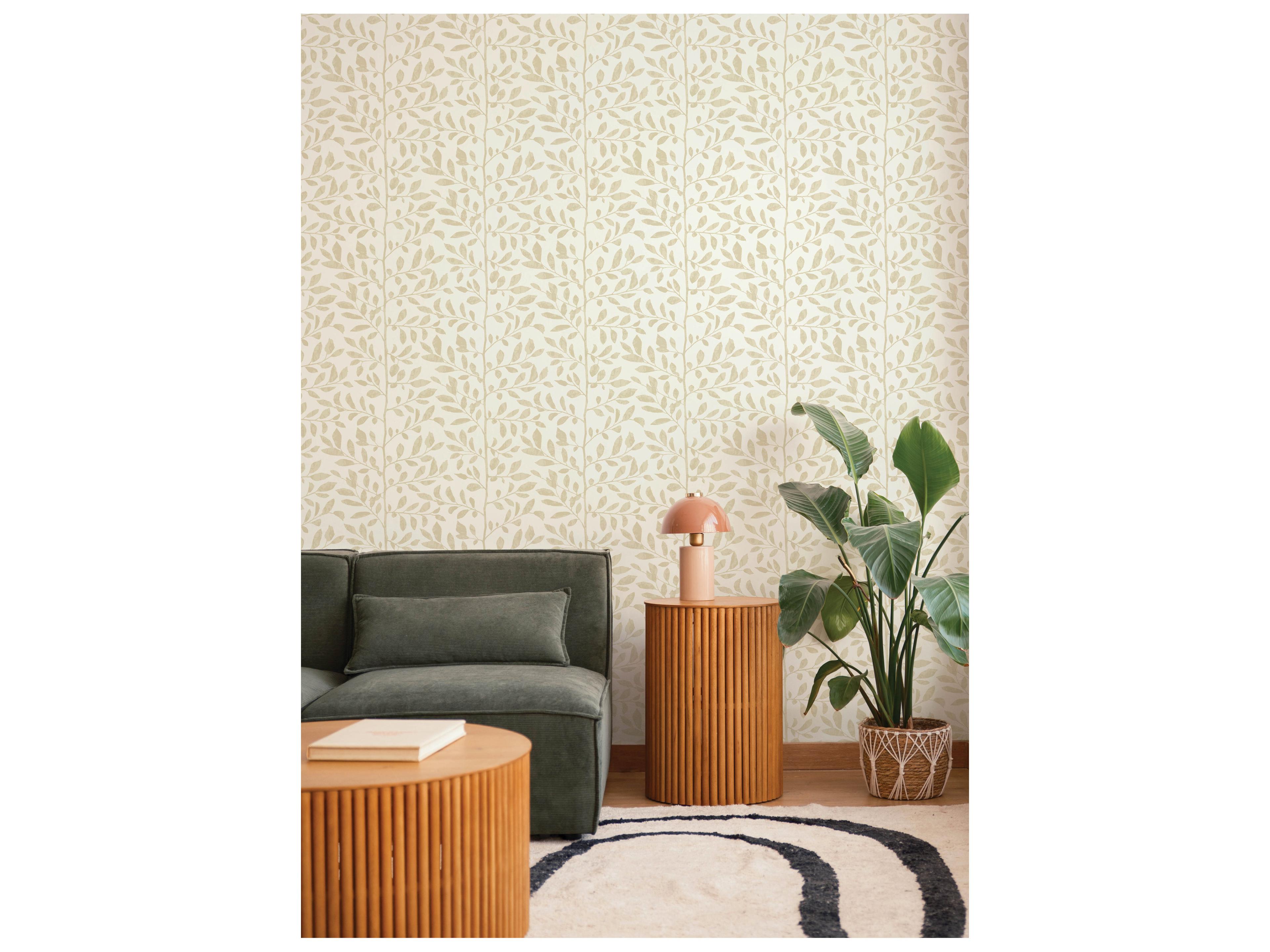 York Wallcoverings Drew & Jonathan Home Fifth Edition Platinum Sapling Wallpaper