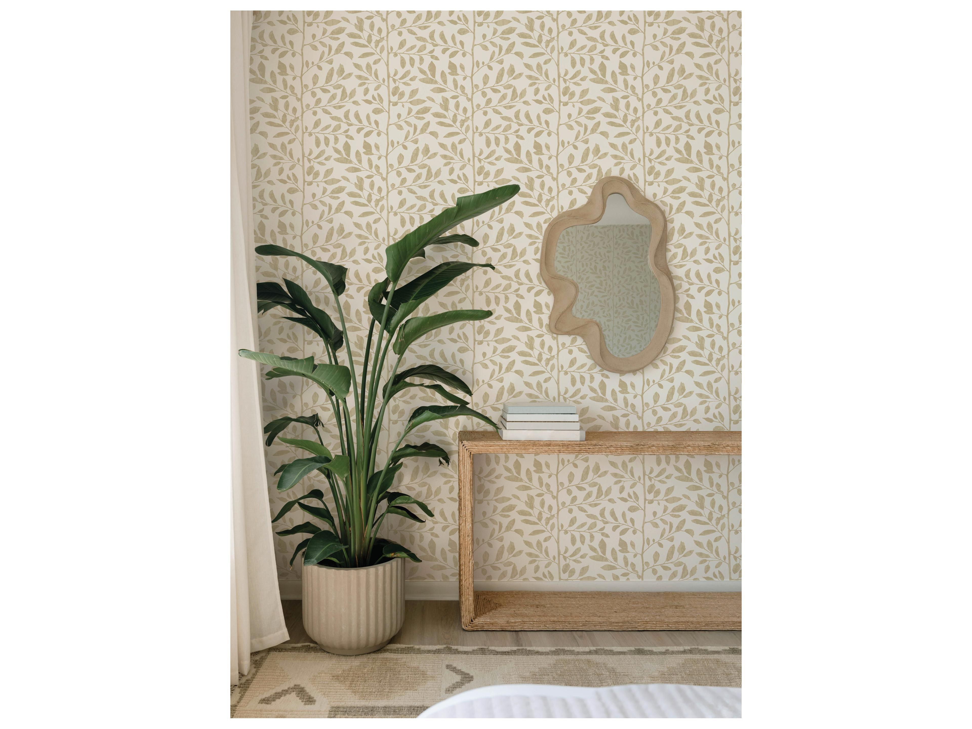 York Wallcoverings Drew & Jonathan Home Fifth Edition Platinum Sapling Wallpaper