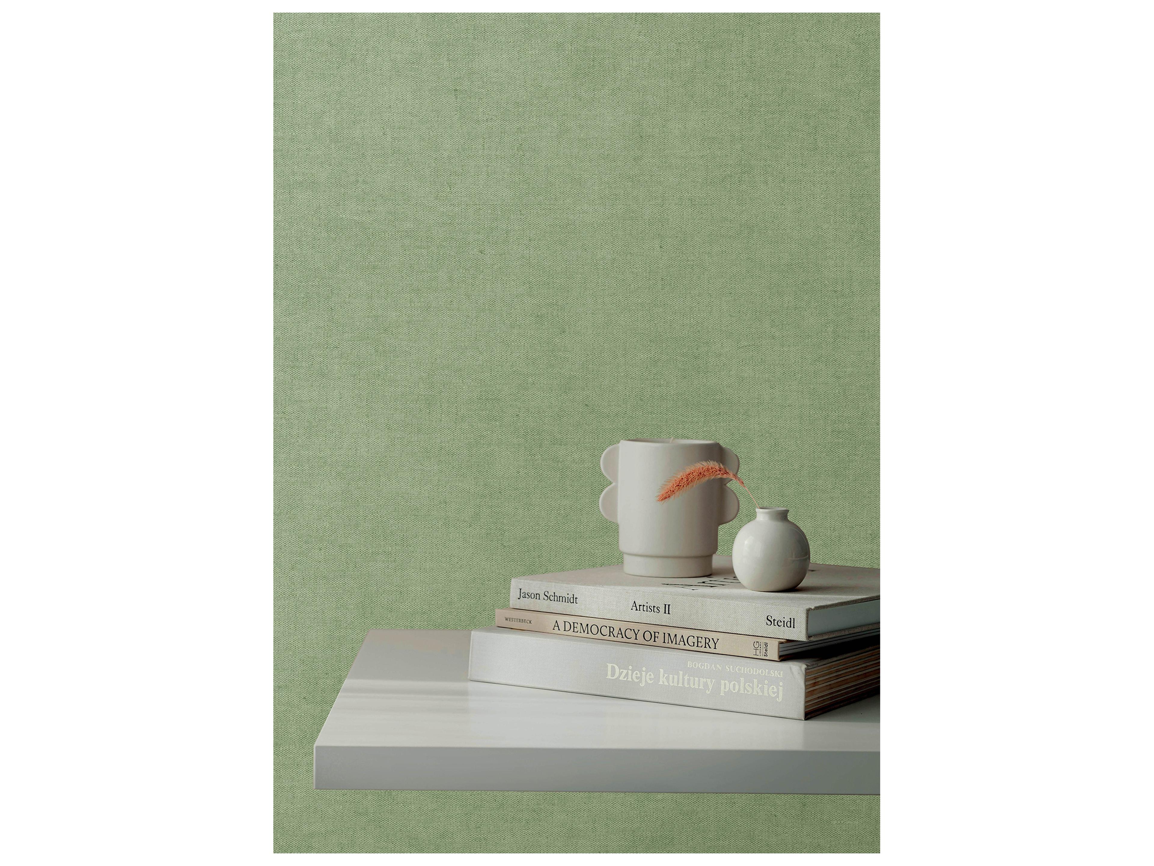 York Wallcoverings Portofino Light Green Faux Linen Wallpaper
