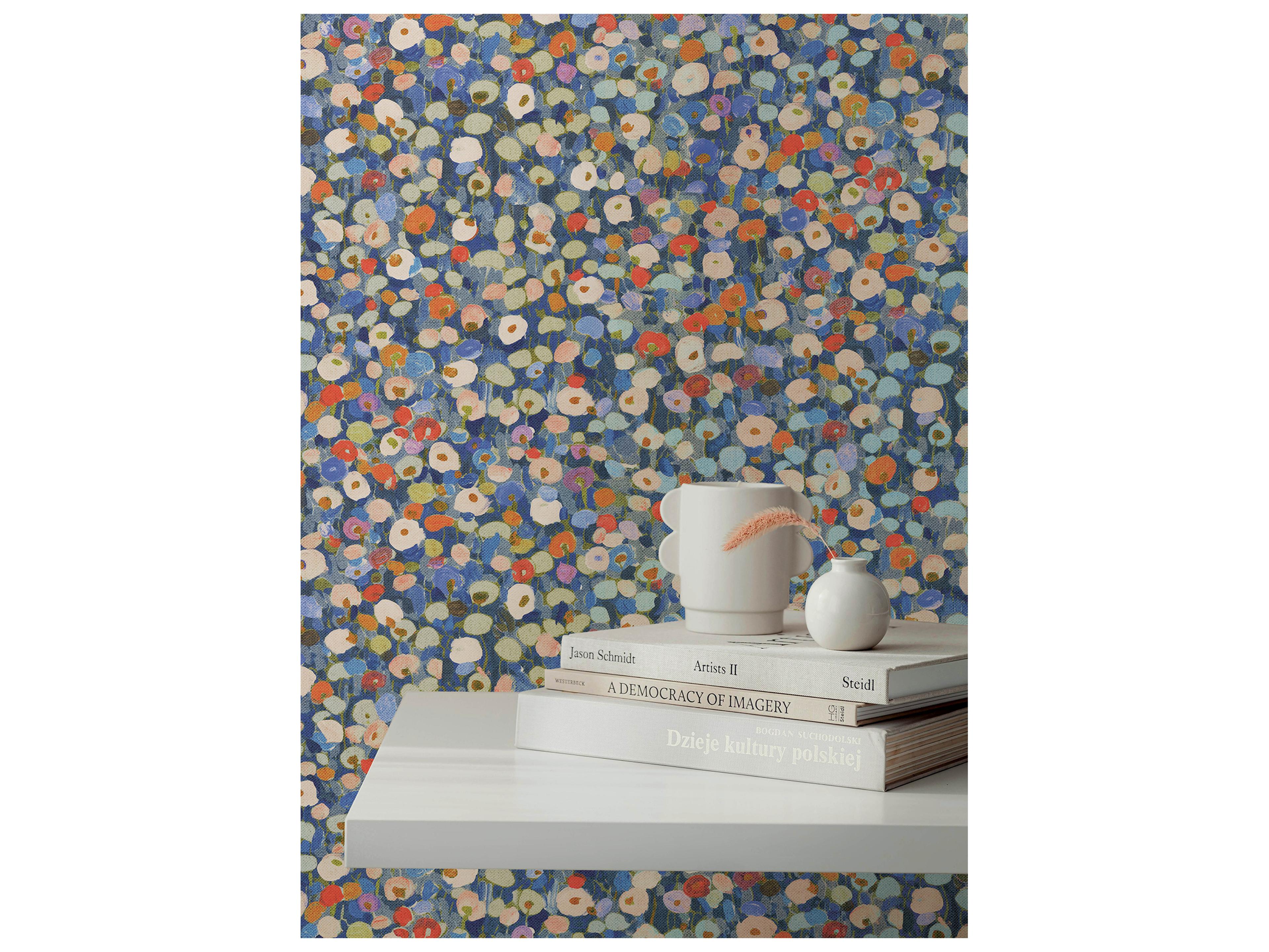 York Wallcoverings Portofino Blue Petite Floral Wallpaper